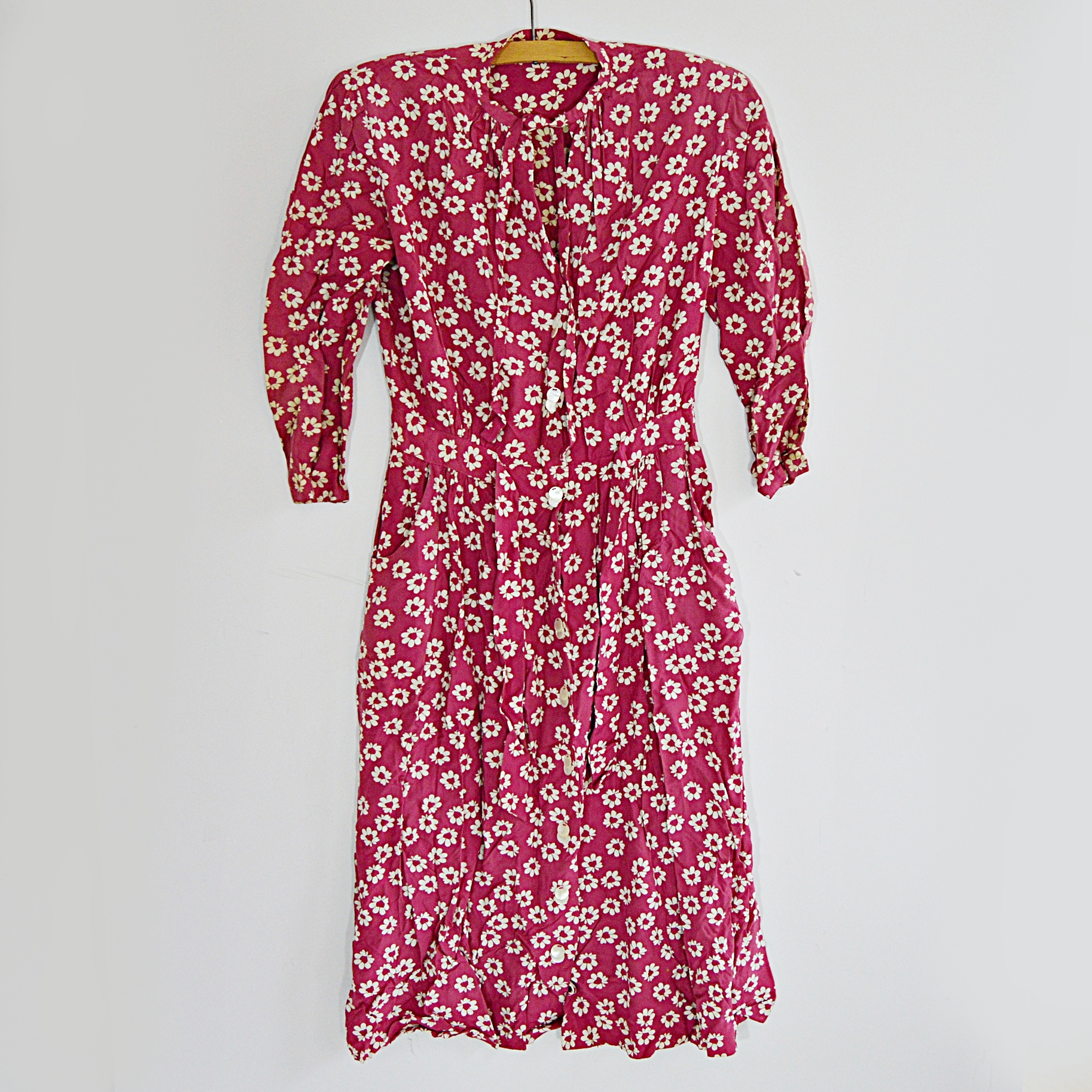 1930s Flowered Rayon Dress
