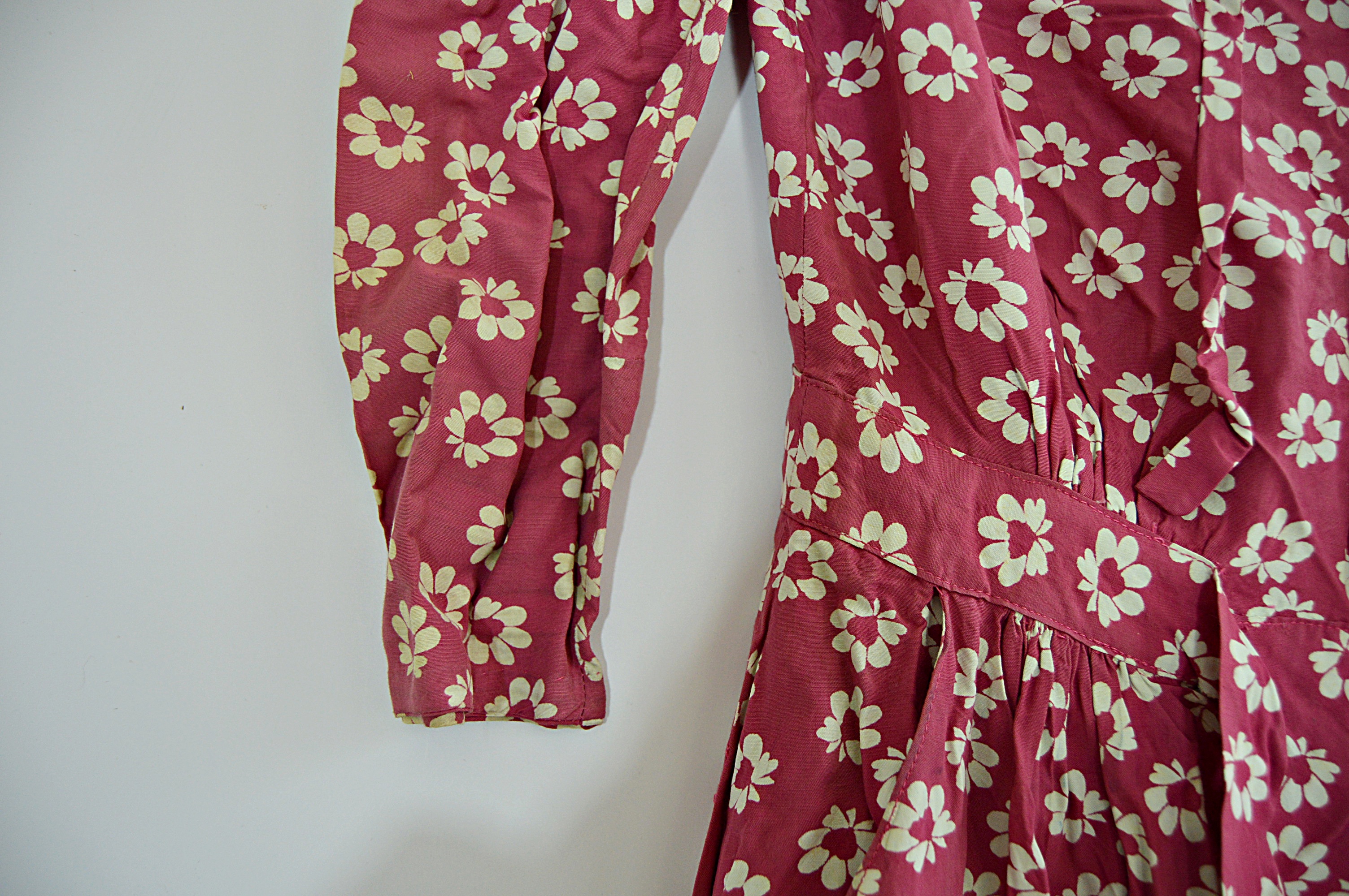1930s Flowered Rayon Dress