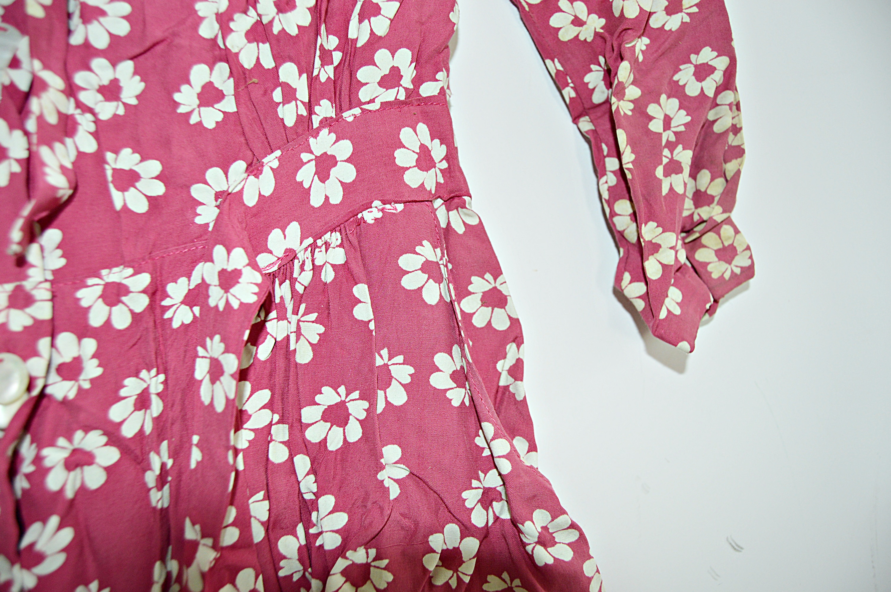 1930s Flowered Rayon Dress