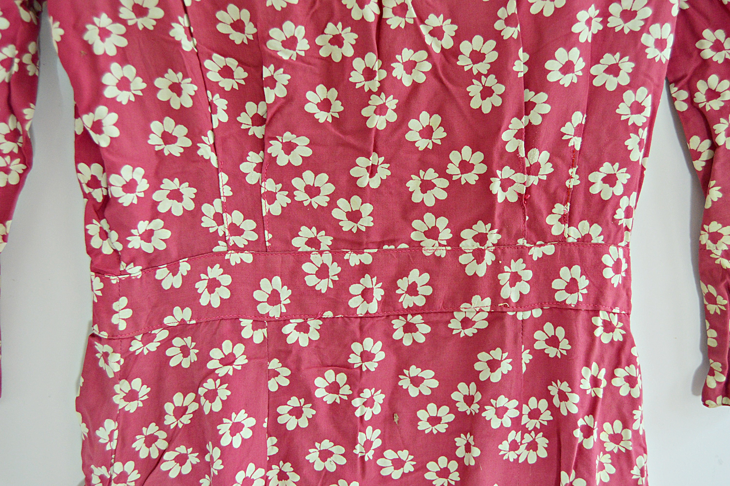 1930s Flowered Rayon Dress