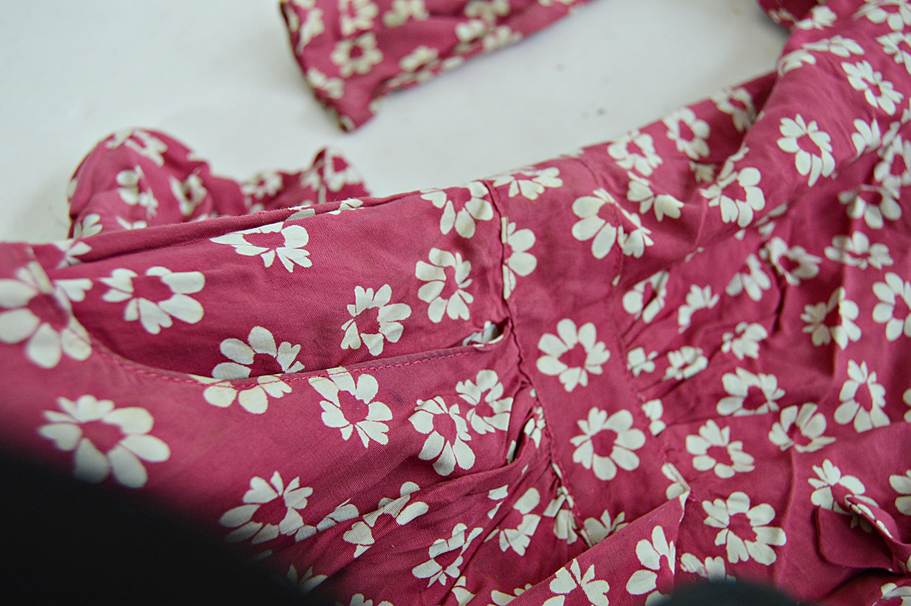 1930s Flowered Rayon Dress
