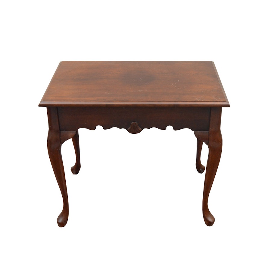 Queen Anne Style Square Side Table