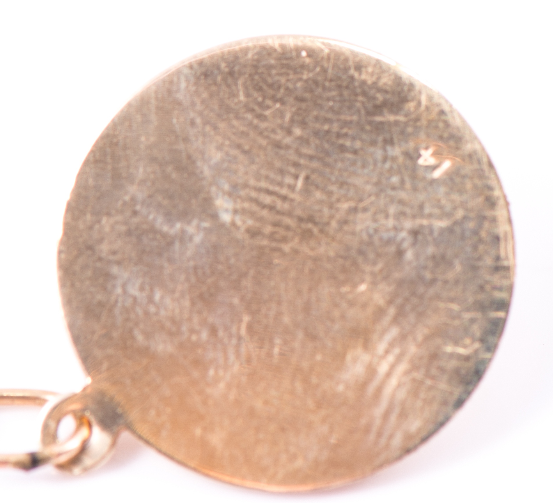 14K Yellow Gold Pearl and Sapphire Disc Pendant Necklace