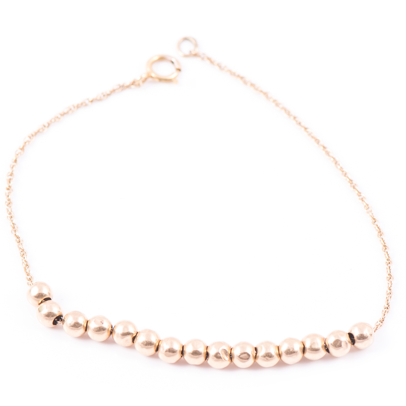 14K Yellow Gold Ball Bracelet