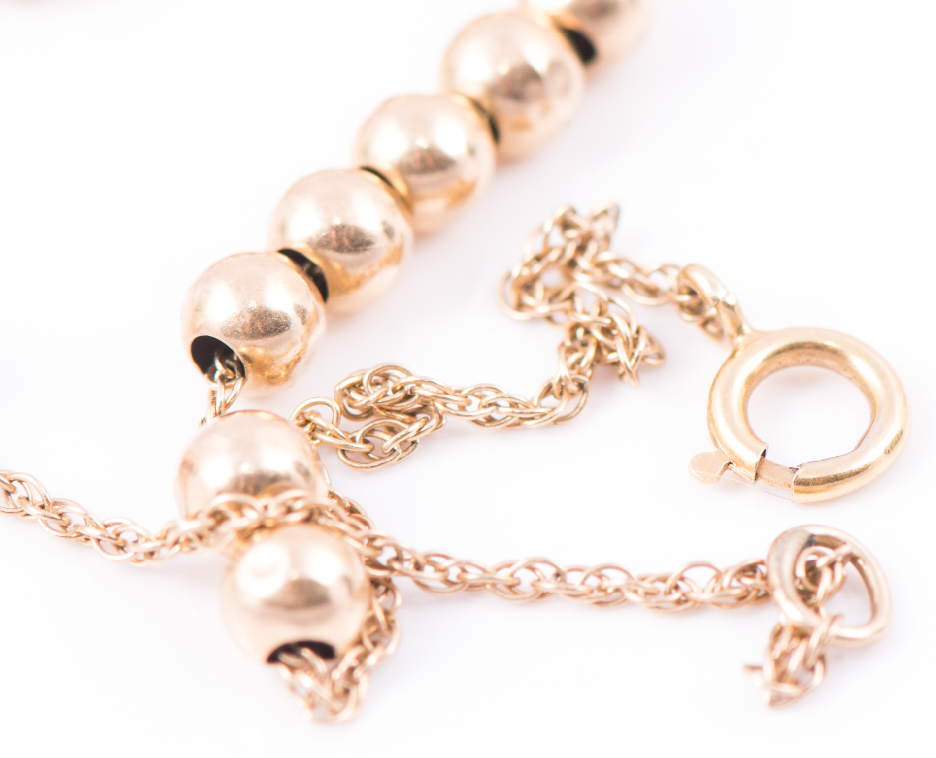 14K Yellow Gold Ball Bracelet
