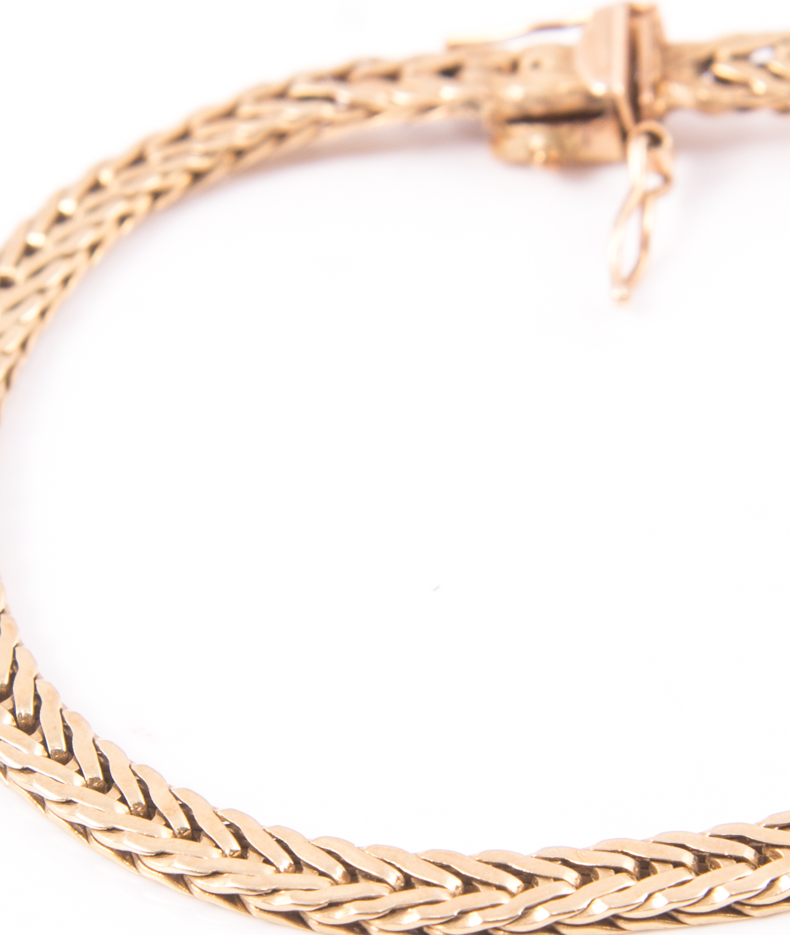 14K Yellow Gold Wheat Bracelet