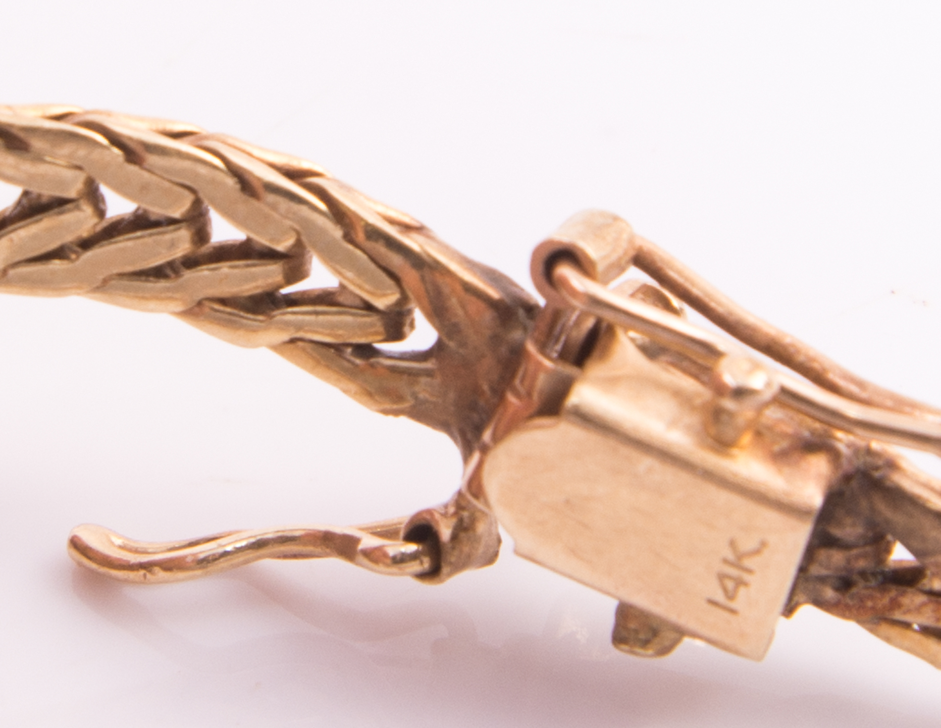 14K Yellow Gold Wheat Bracelet