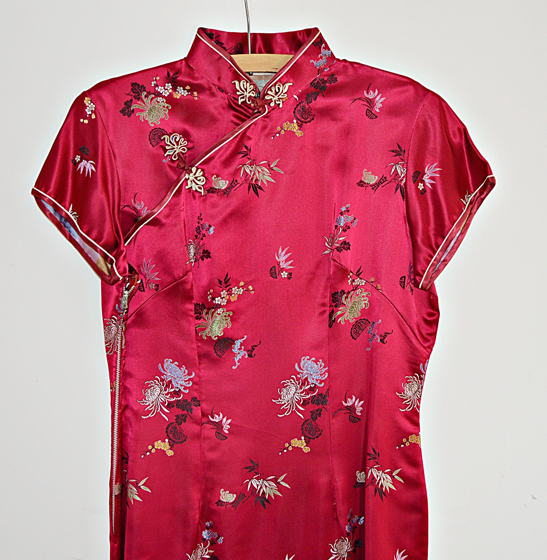 Vintage Chinese Silk Satin Cheongsam