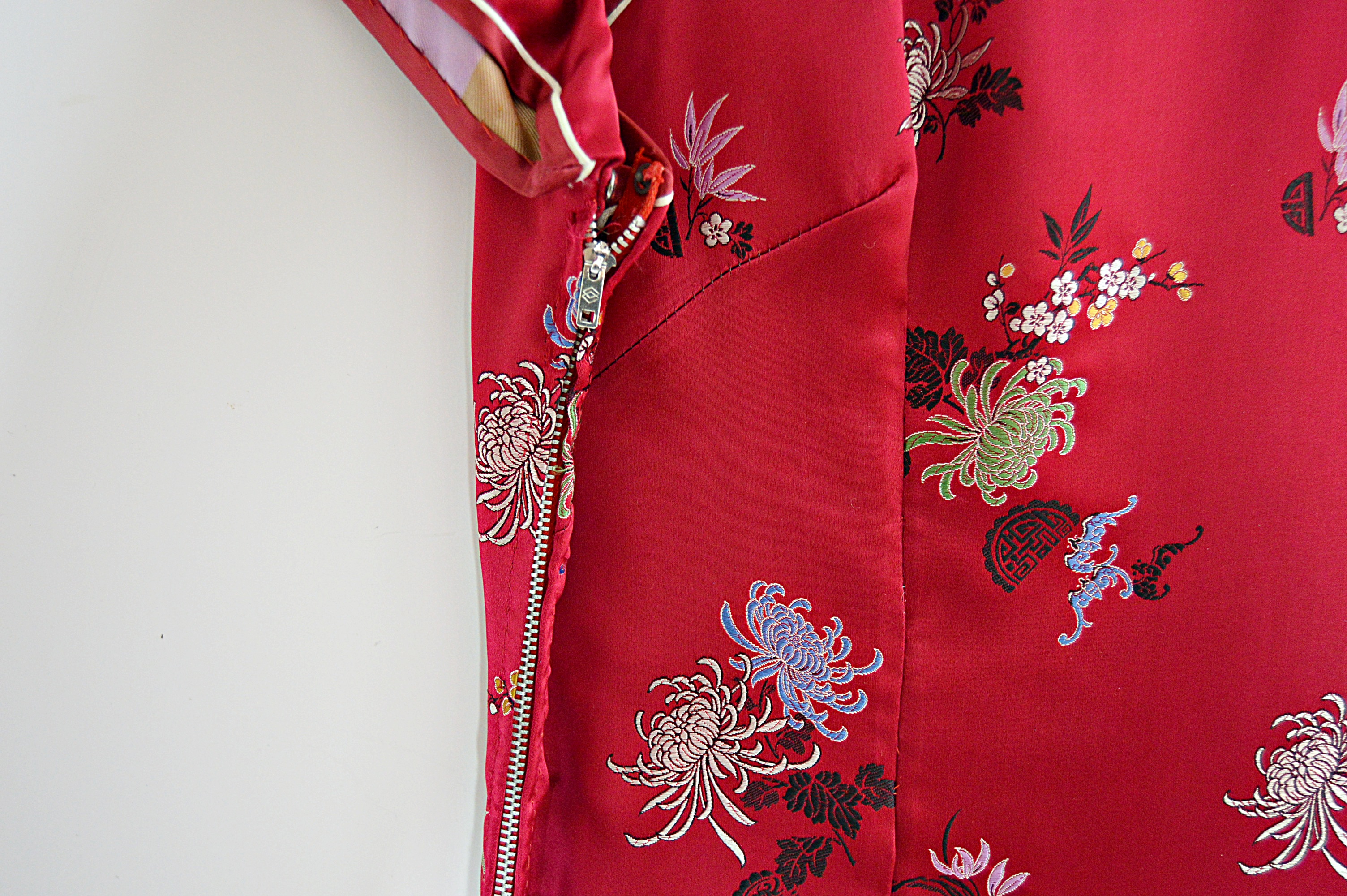 Vintage Chinese Silk Satin Cheongsam