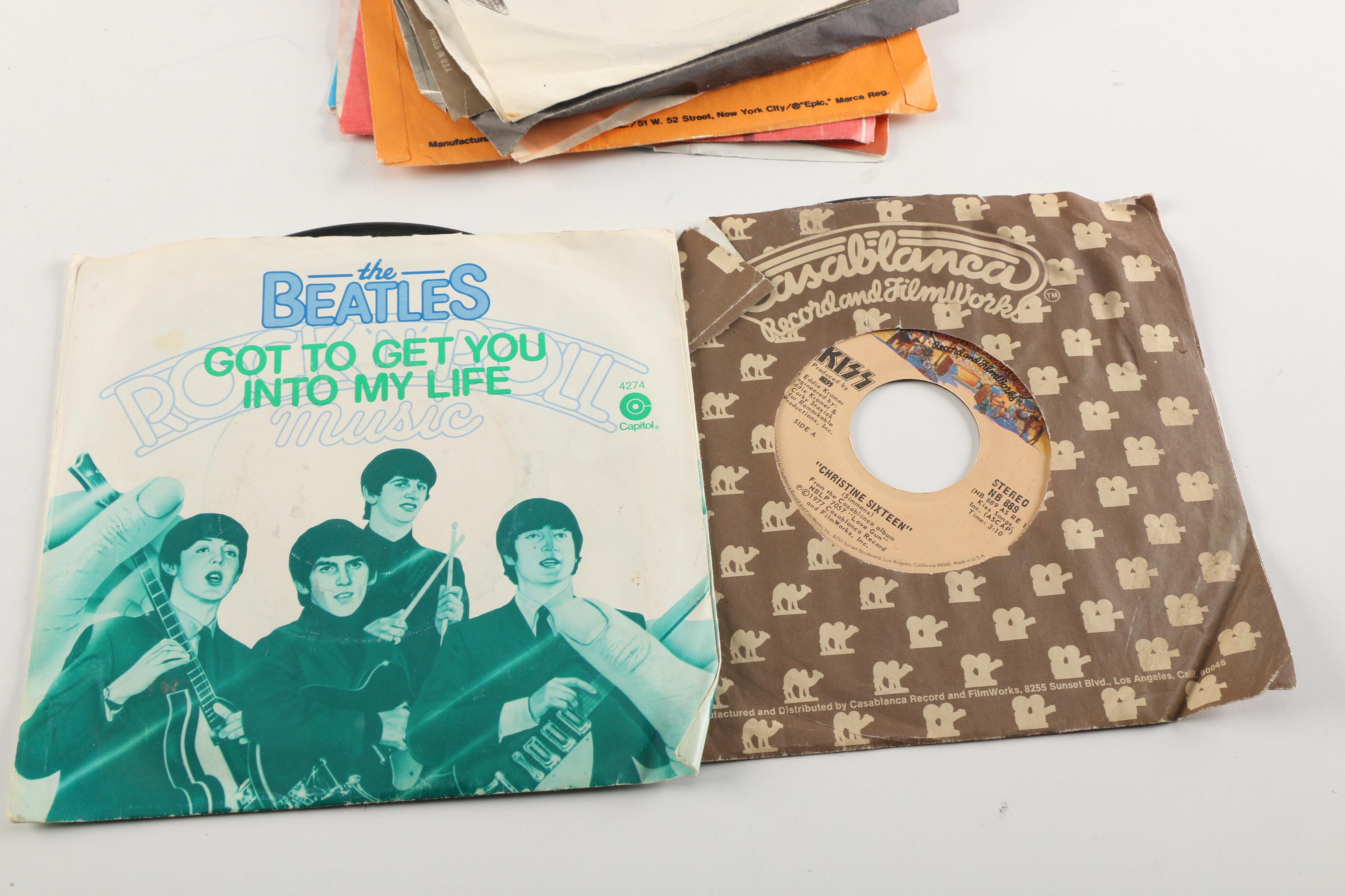 Assortment of Vintage 45 rpm Records