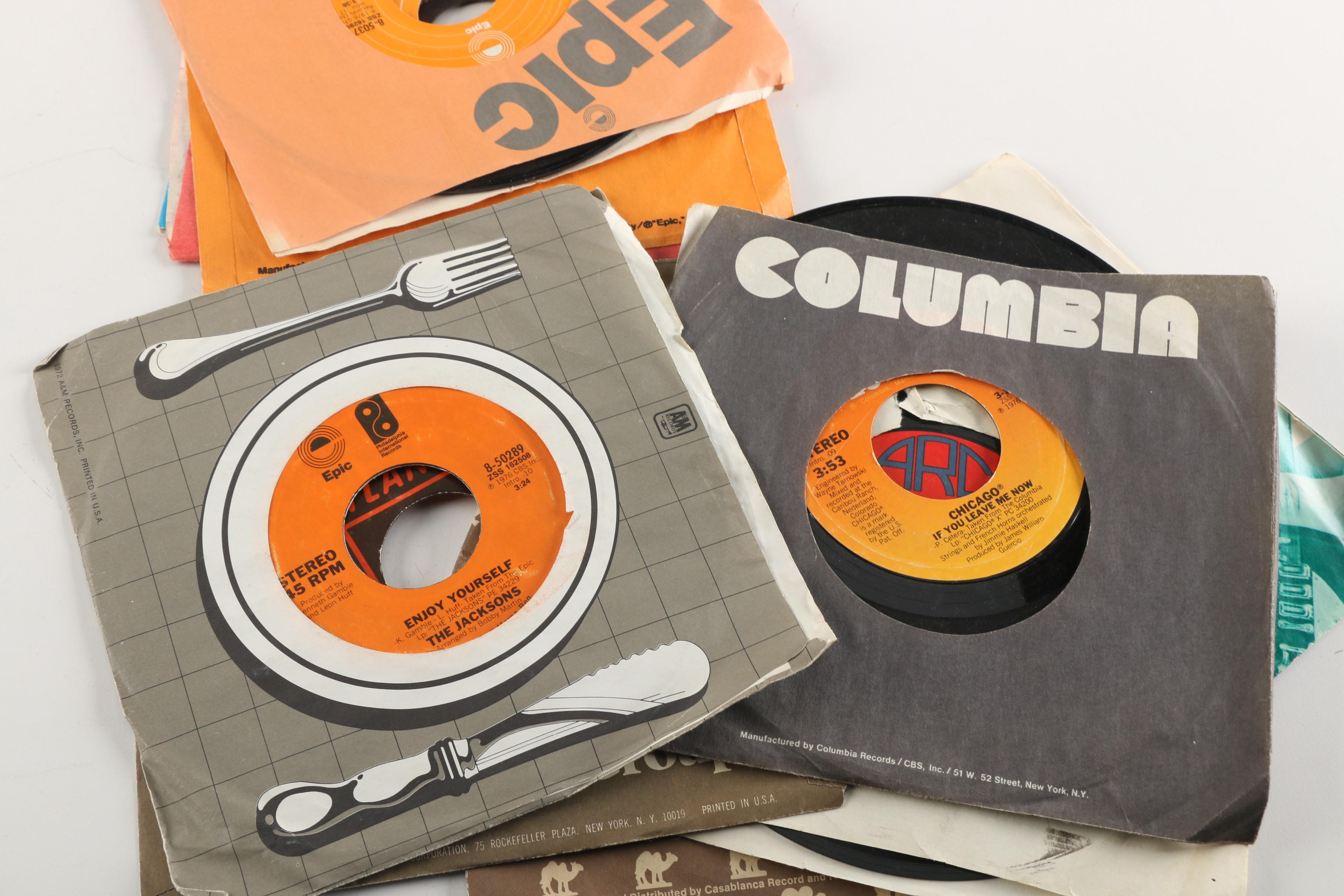 Assortment of Vintage 45 rpm Records