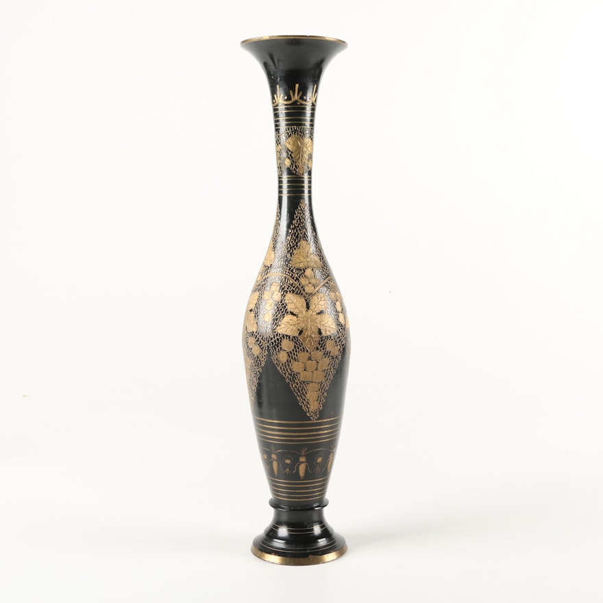 Amphora Shaped Metal Vase
