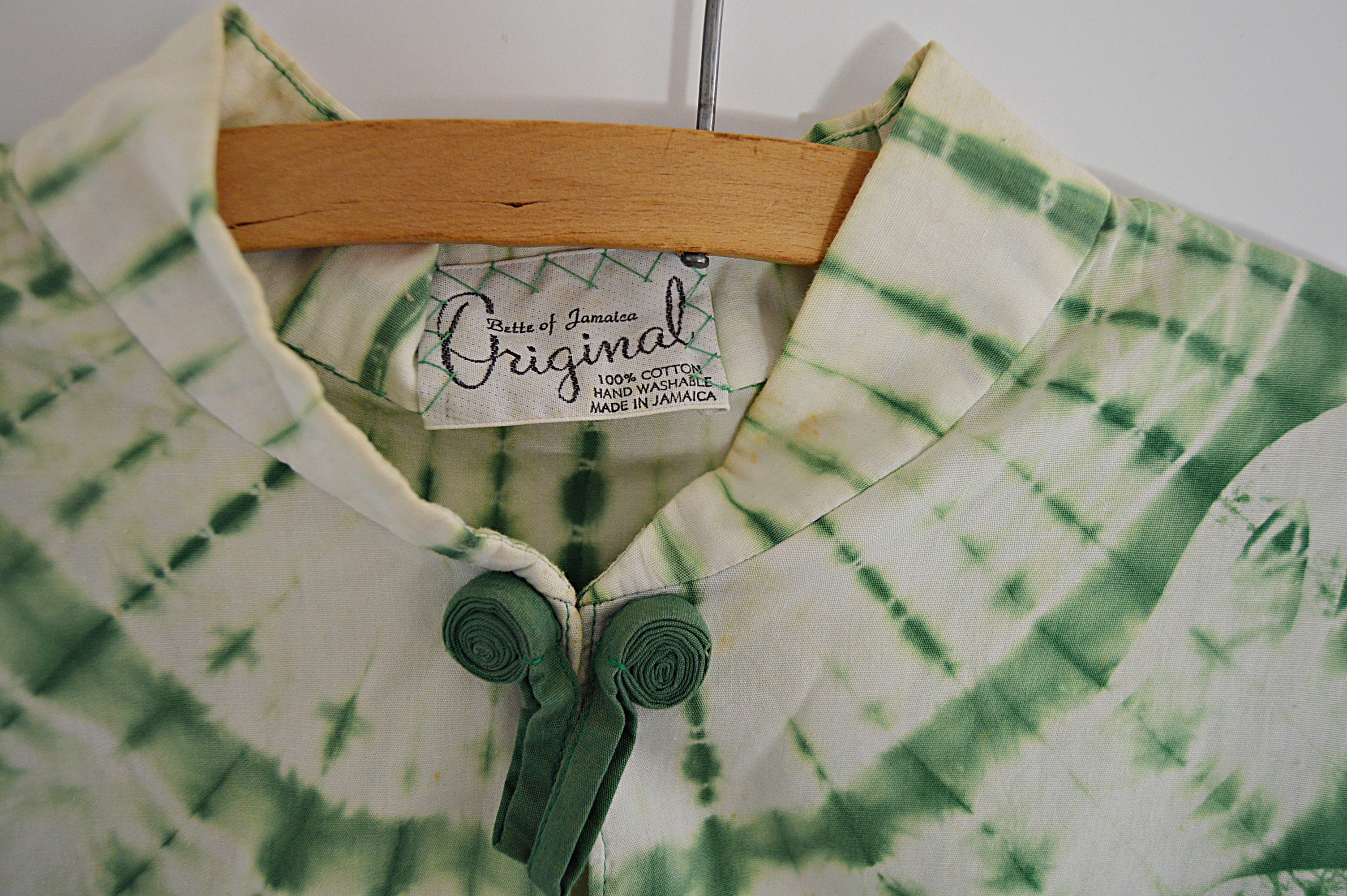 Vintage Jamaican Floral Batik Caftan and Chinese Embroidered Blouse