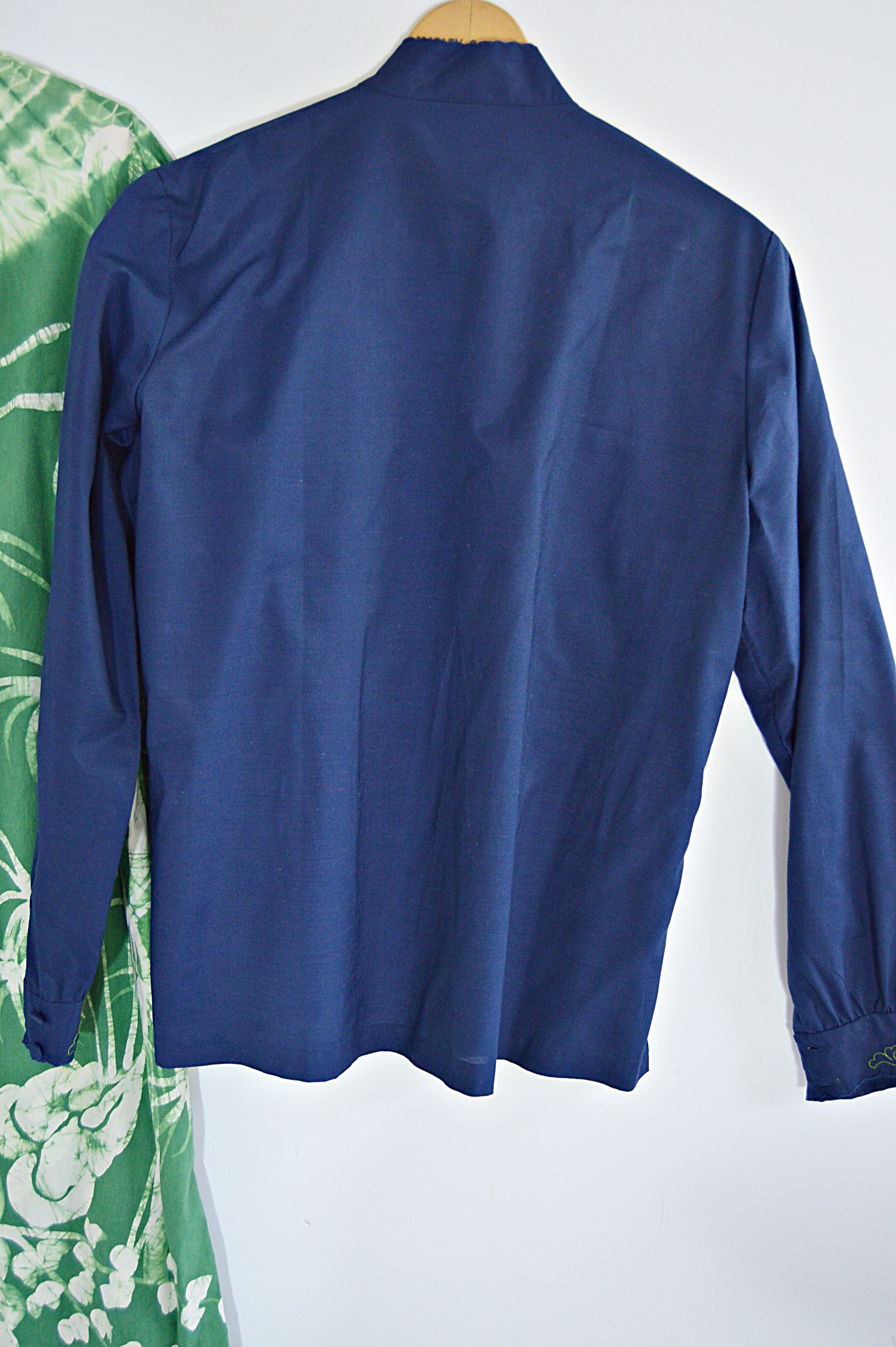 Vintage Jamaican Floral Batik Caftan and Chinese Embroidered Blouse