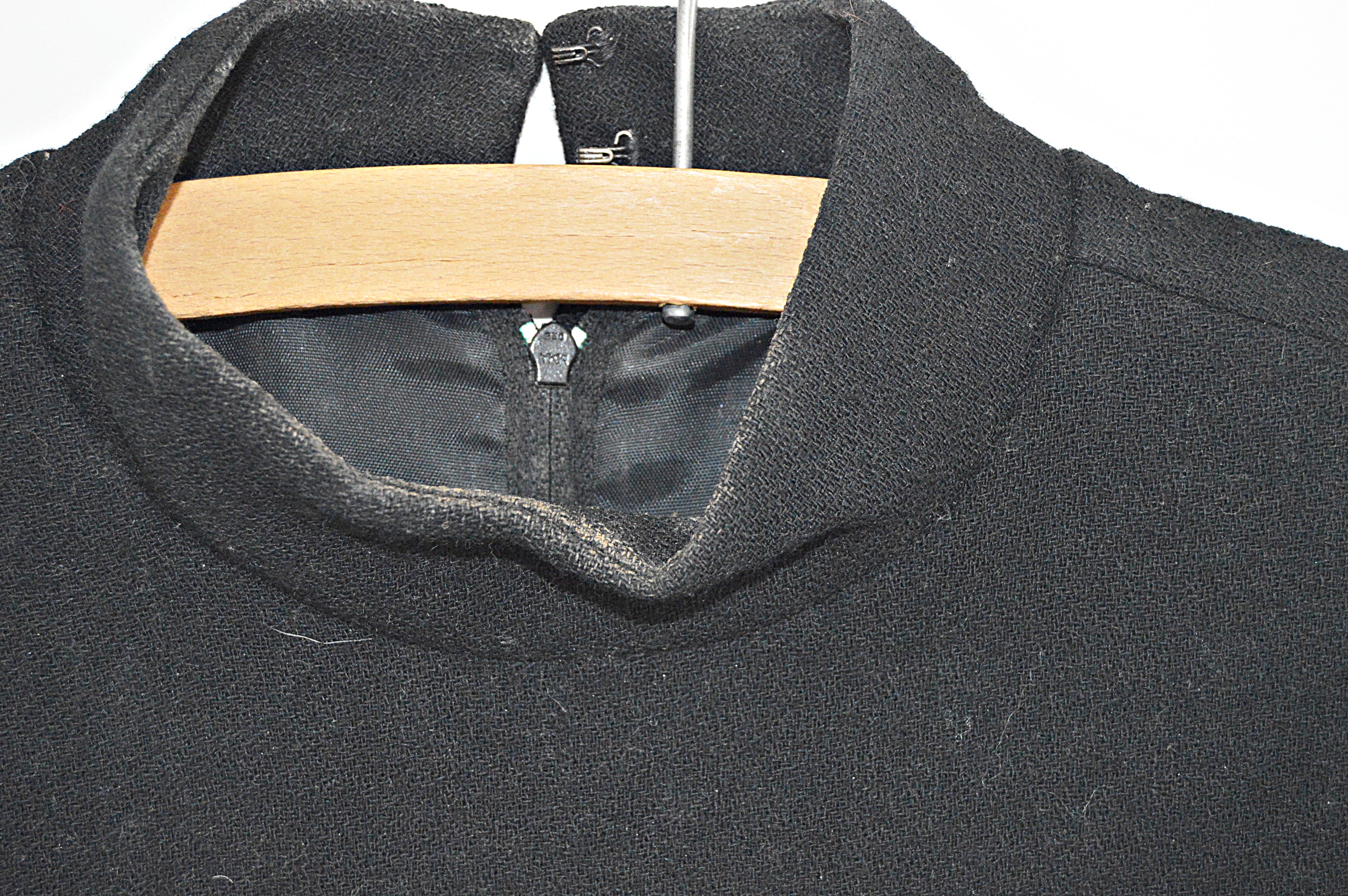 1960s Knit Dress with Mohair Embroidered Skirt