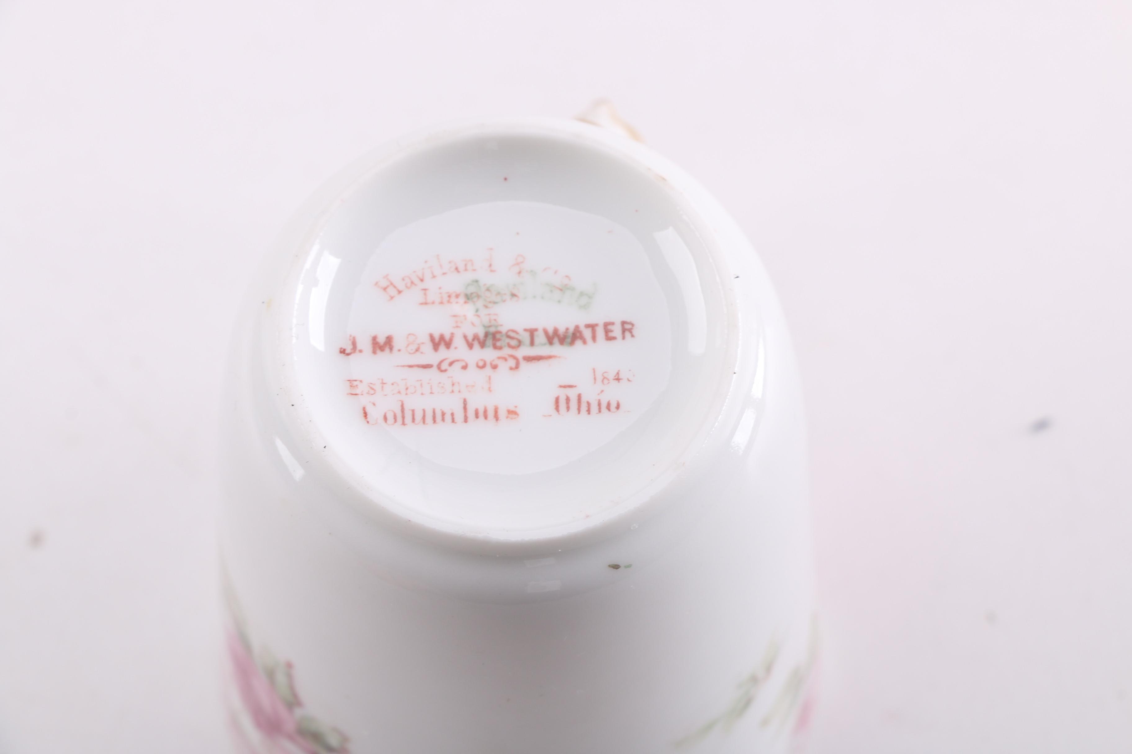 Vintage and Antique Porcelain Creamers, Cup and Painted Egg