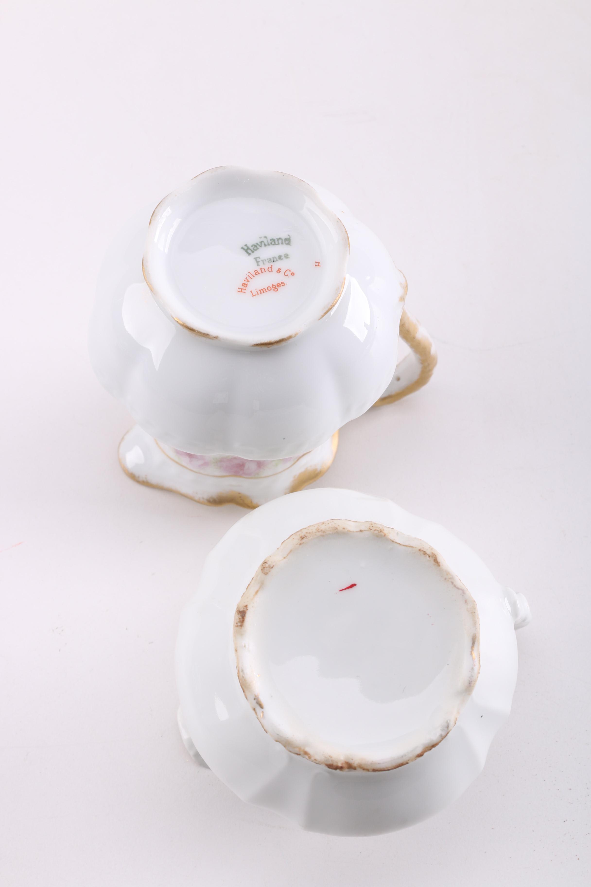 Vintage and Antique Porcelain Creamers, Cup and Painted Egg