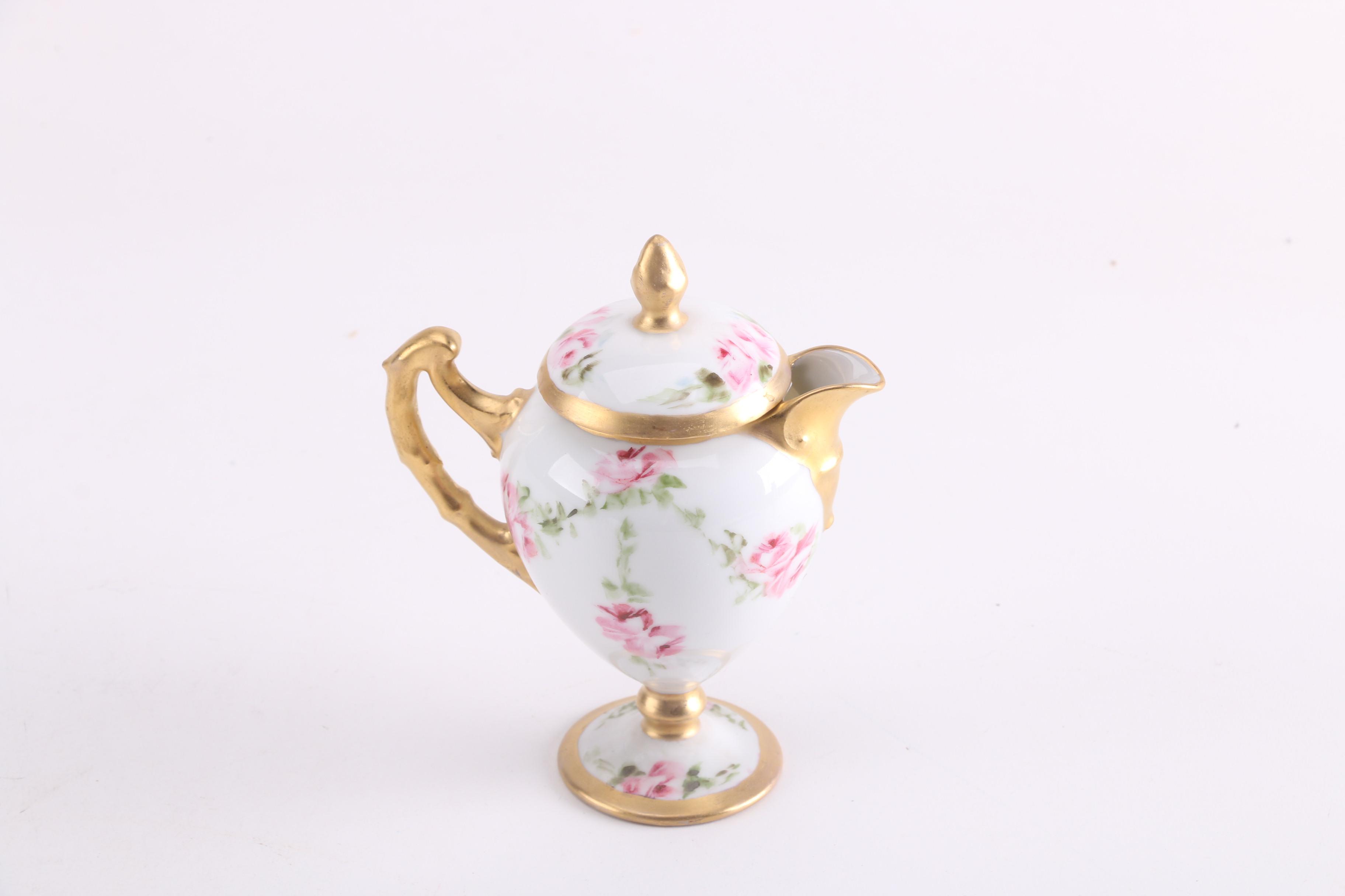 Vintage and Antique Porcelain Creamers, Cup and Painted Egg