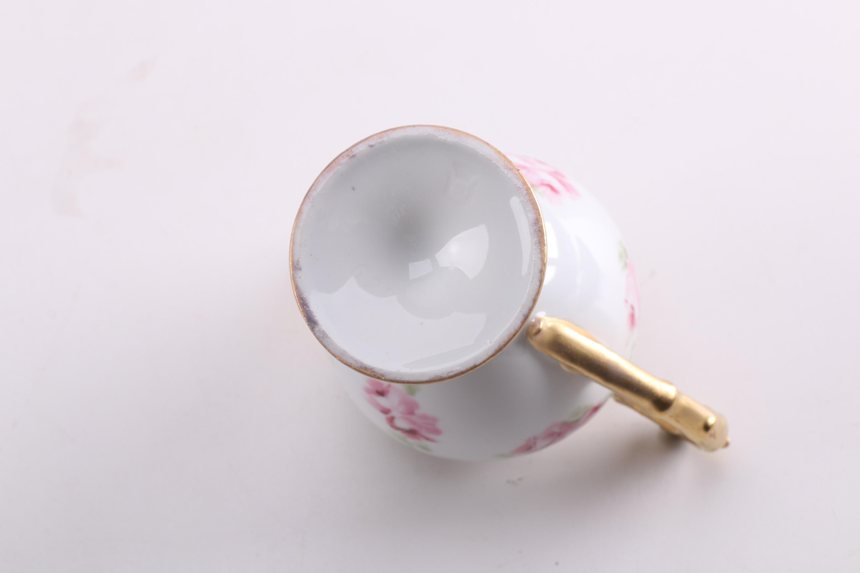 Vintage and Antique Porcelain Creamers, Cup and Painted Egg