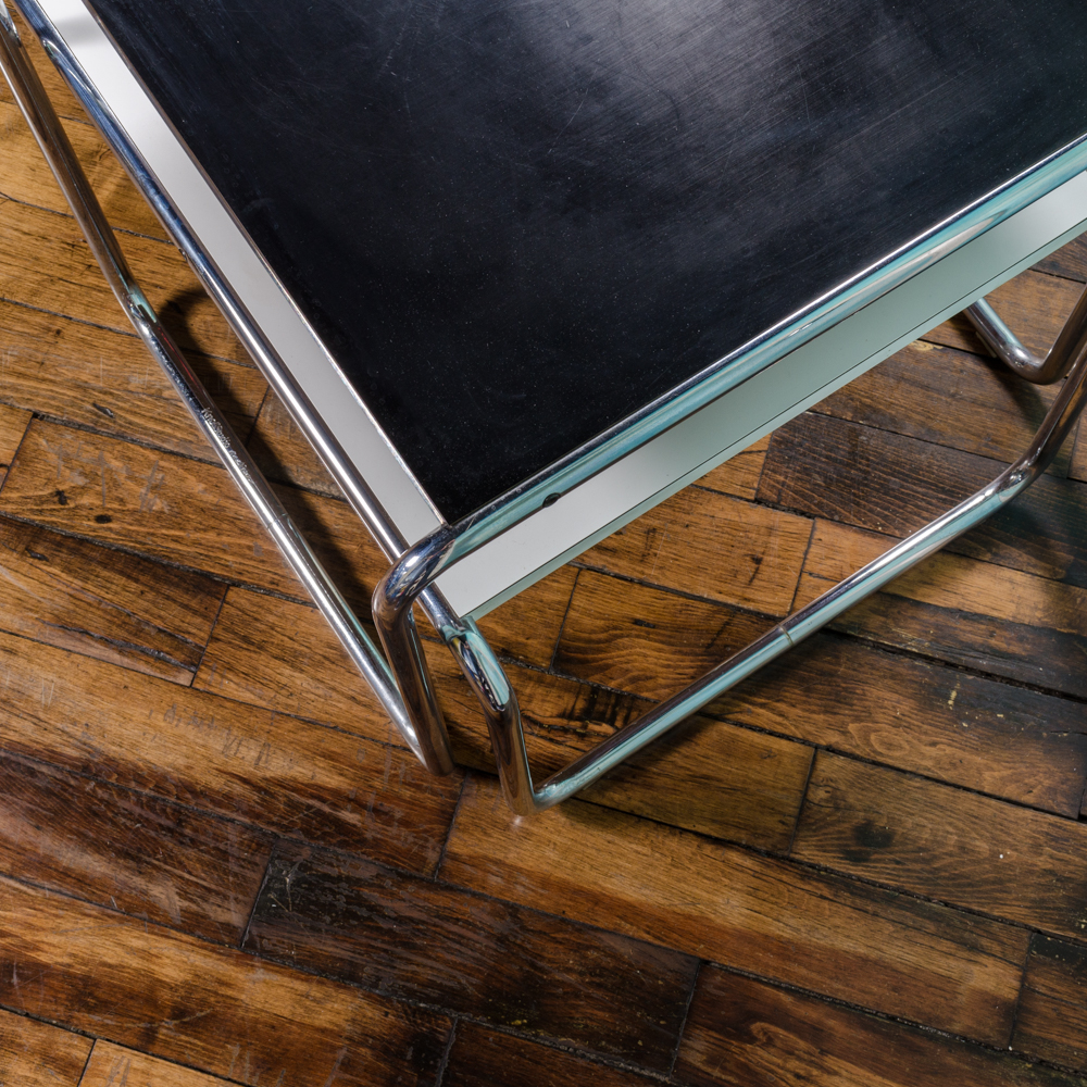 Mid Century Modern "Laccio" Nesting Coffee and Side Table by Breuer for Knoll