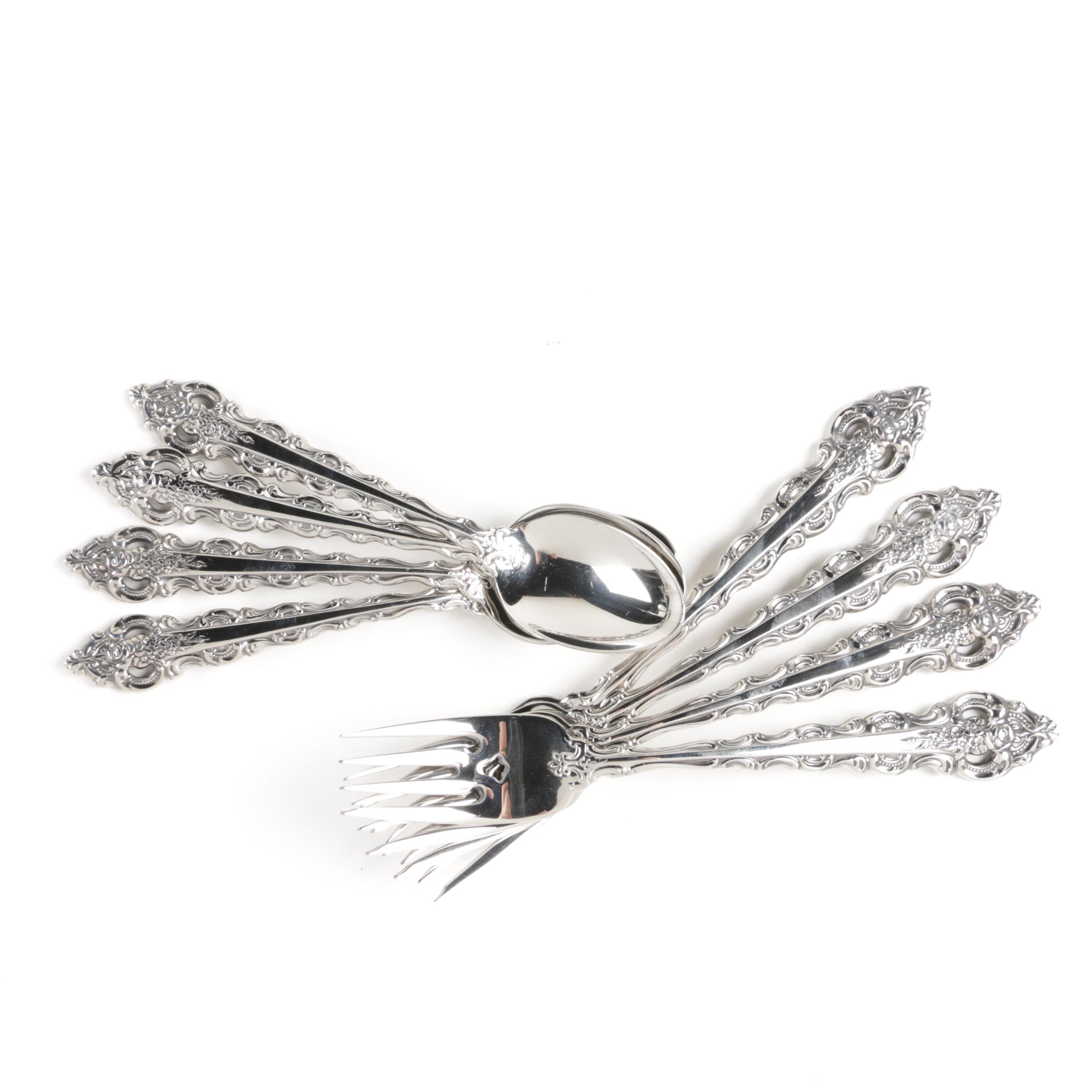 Oneida Stainless Steel Baroque Style Flatware Set