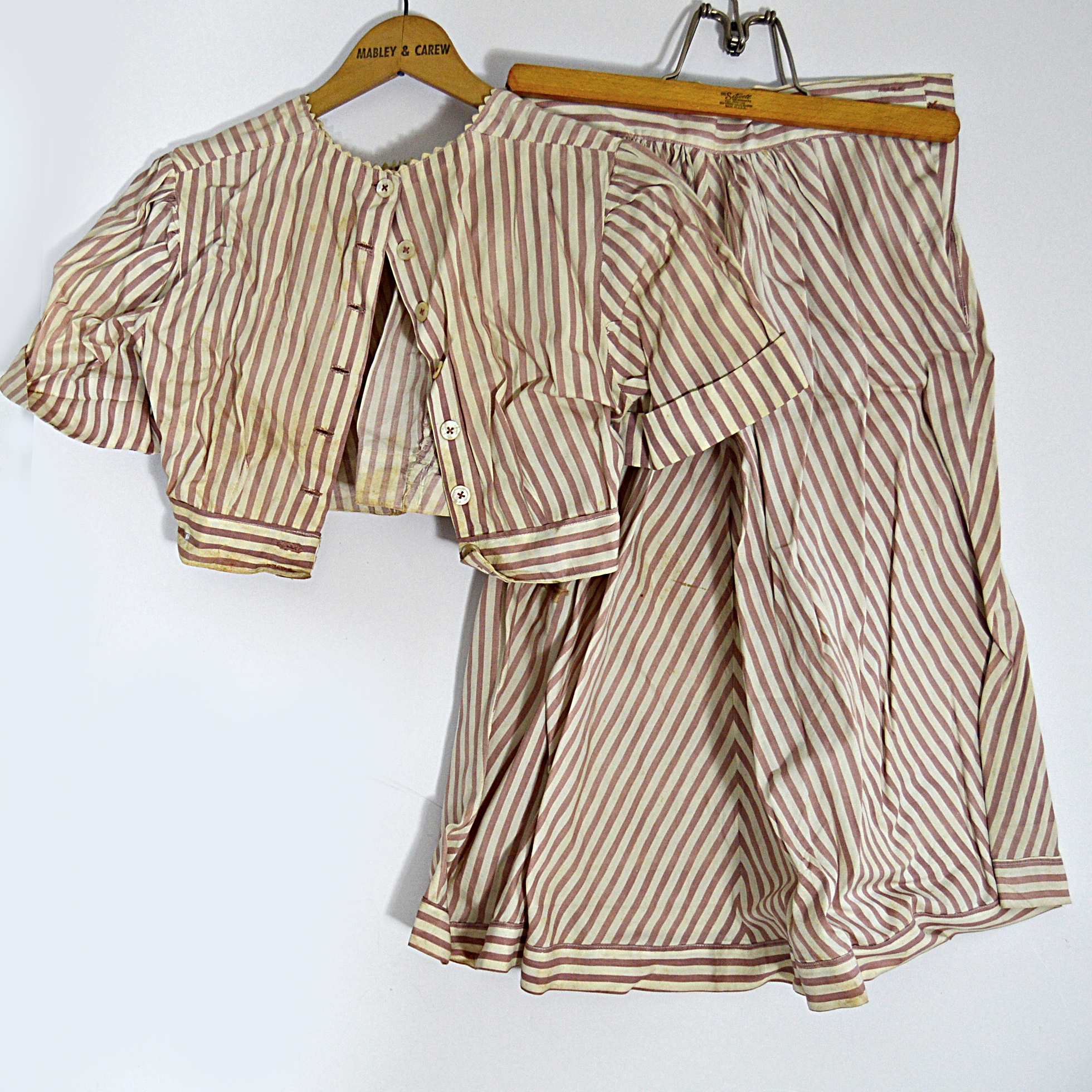 1930s Cotton Blouse and Skirt