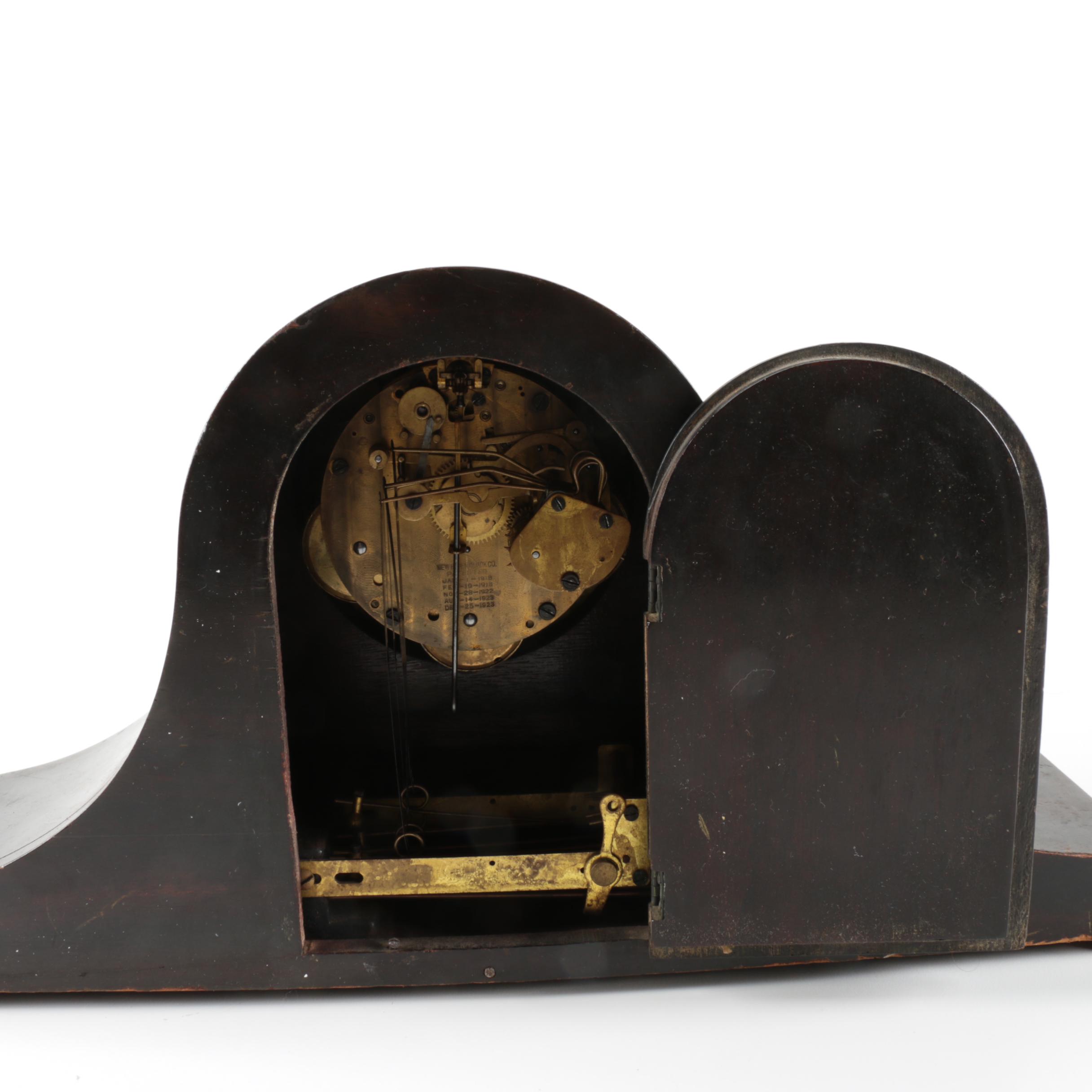 Vintage New Haven Clock Company Tambour Mantel Clock