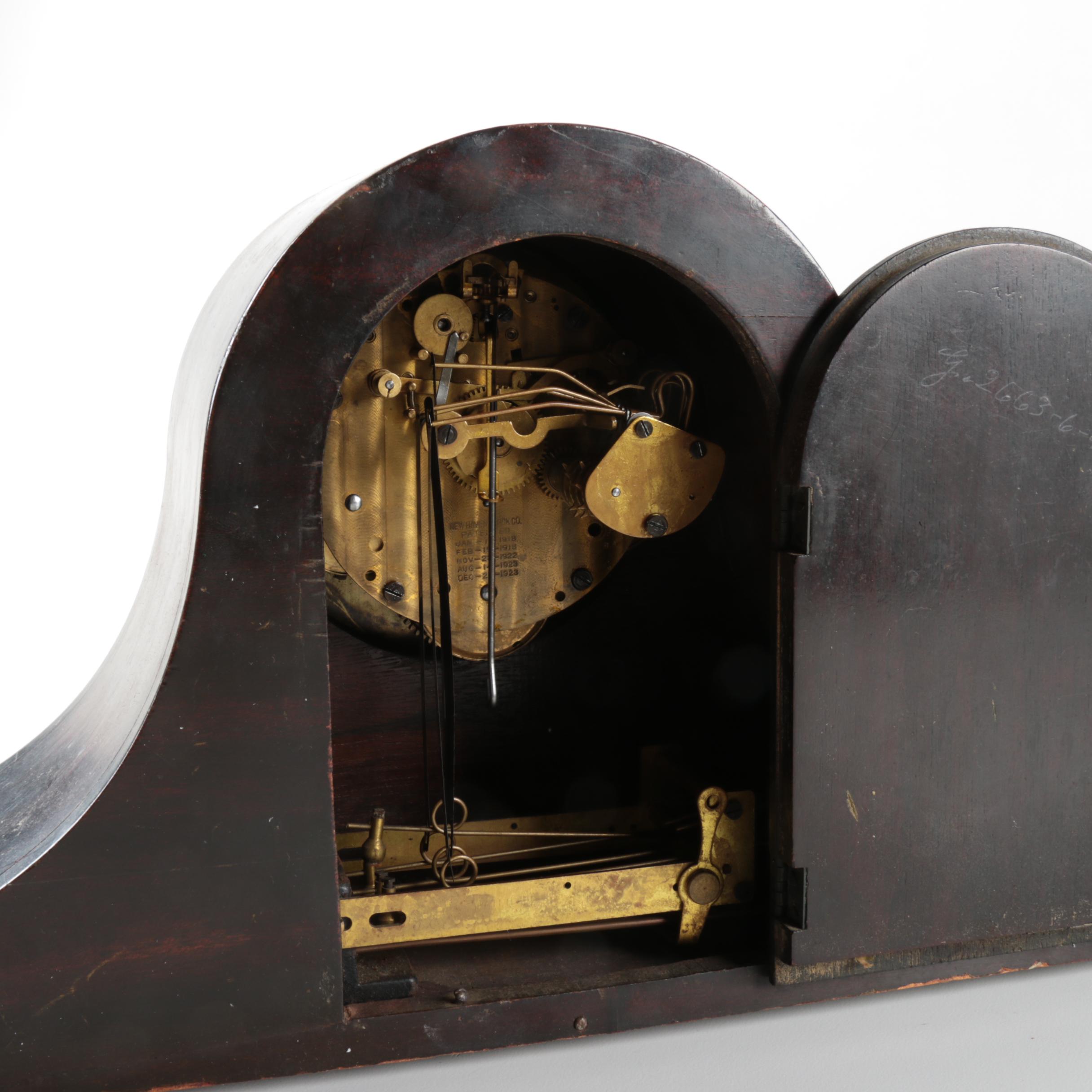 Vintage New Haven Clock Company Tambour Mantel Clock