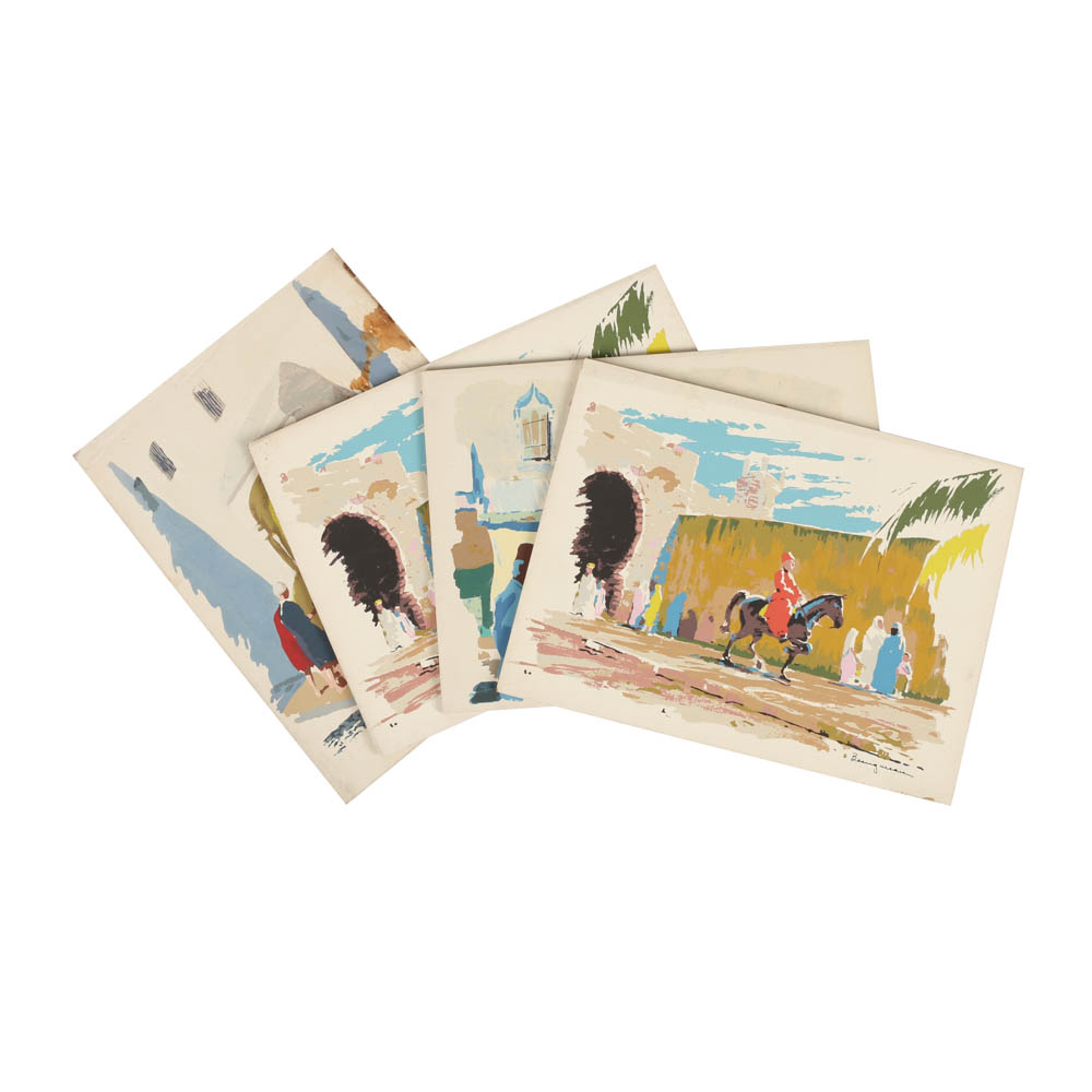 Collection of Francis Beaugureau Serigraphs of Street Scenes