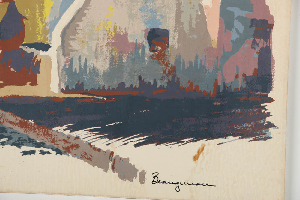Collection of Francis Beaugureau Serigraphs of Street Scenes