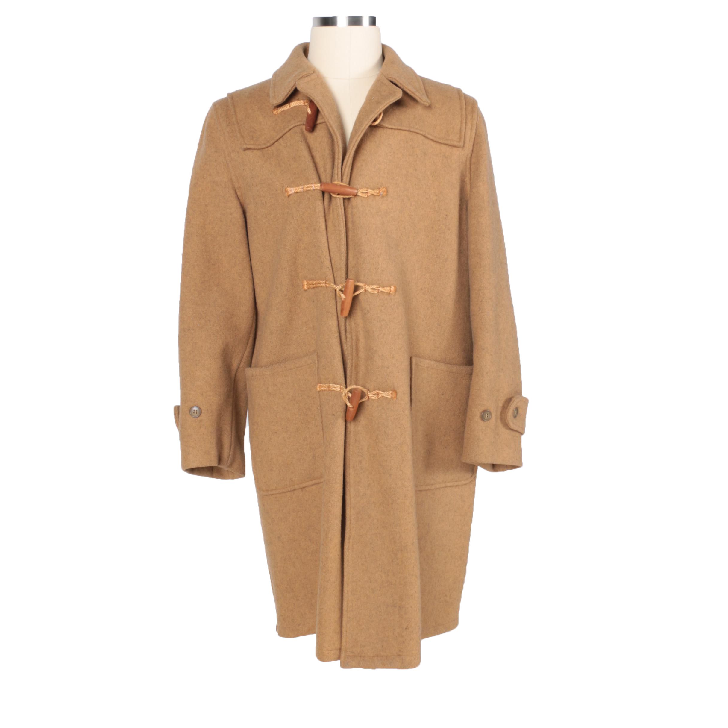 Men's Duffer Tan Wool Duffle Coat