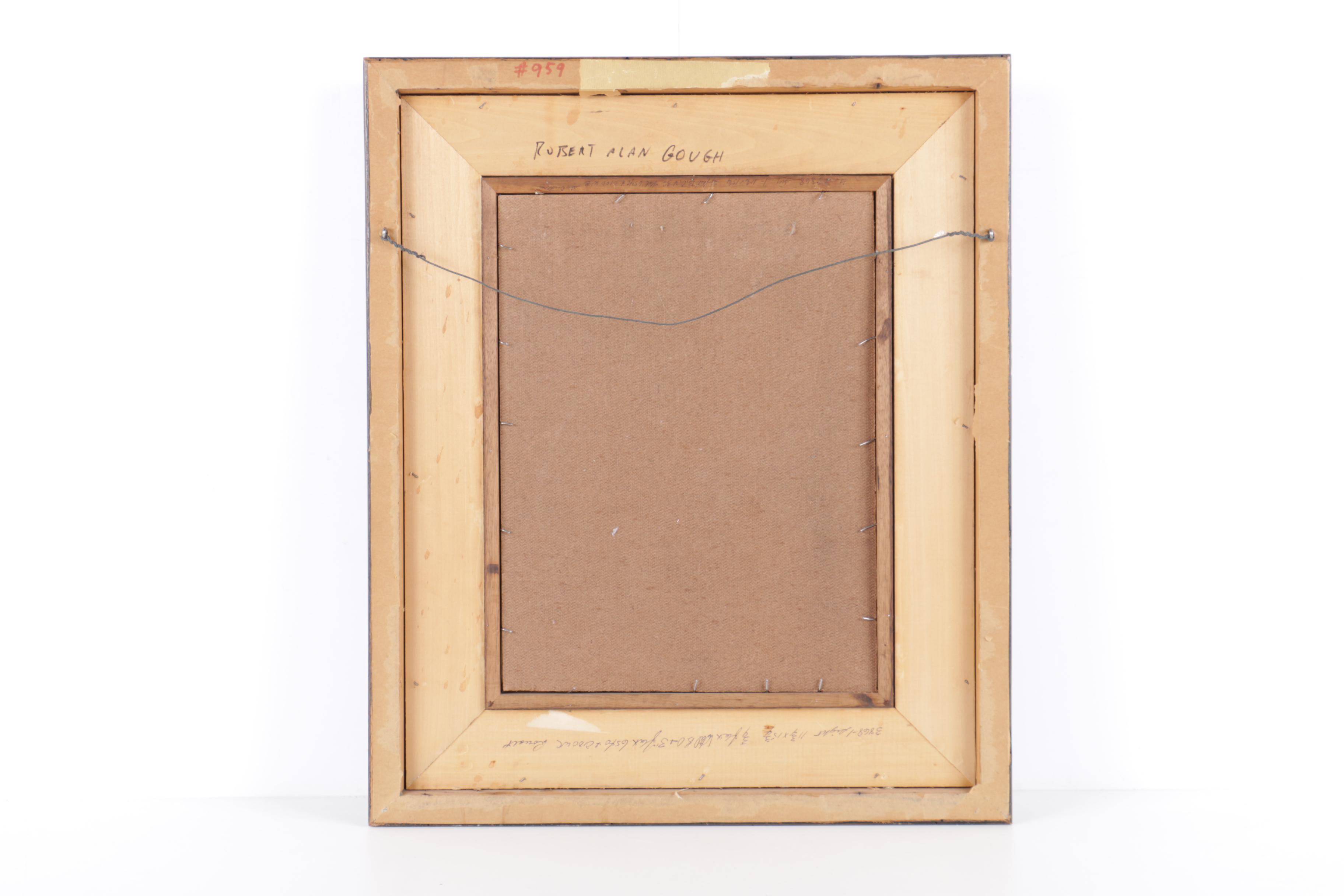 Robert Alan Gough Oil Painting on Canvas Board of Wooded Scene