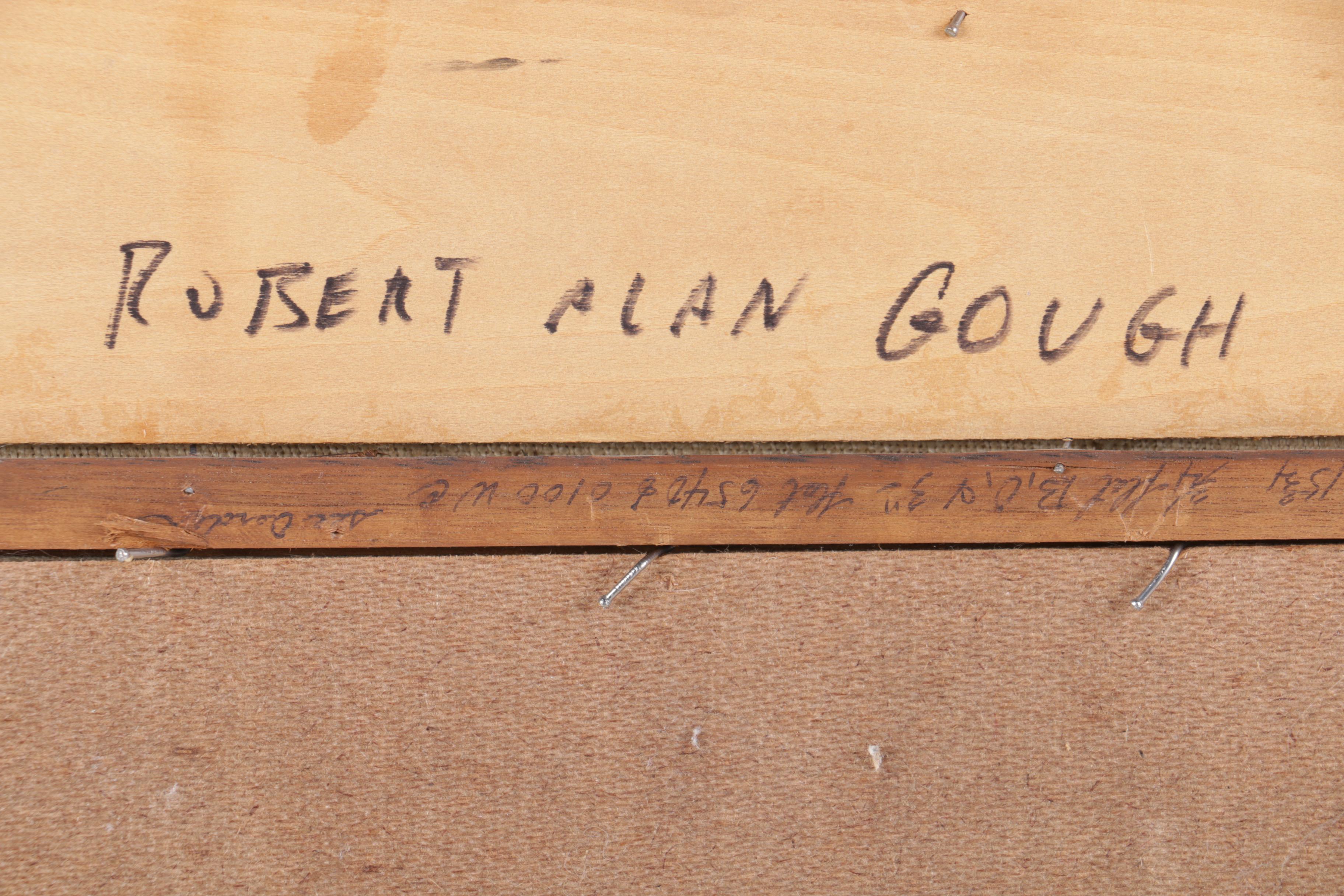 Robert Alan Gough Oil Painting on Canvas Board of Wooded Scene