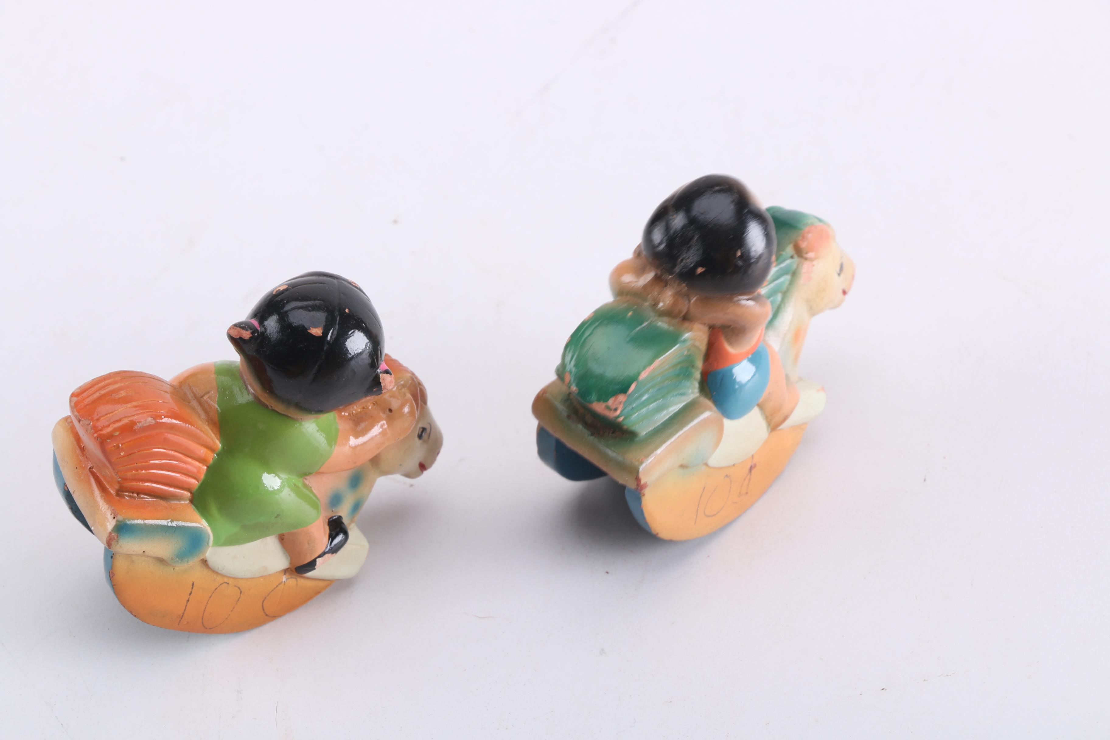 Assorted Painted Ceramic Glazed Figurines