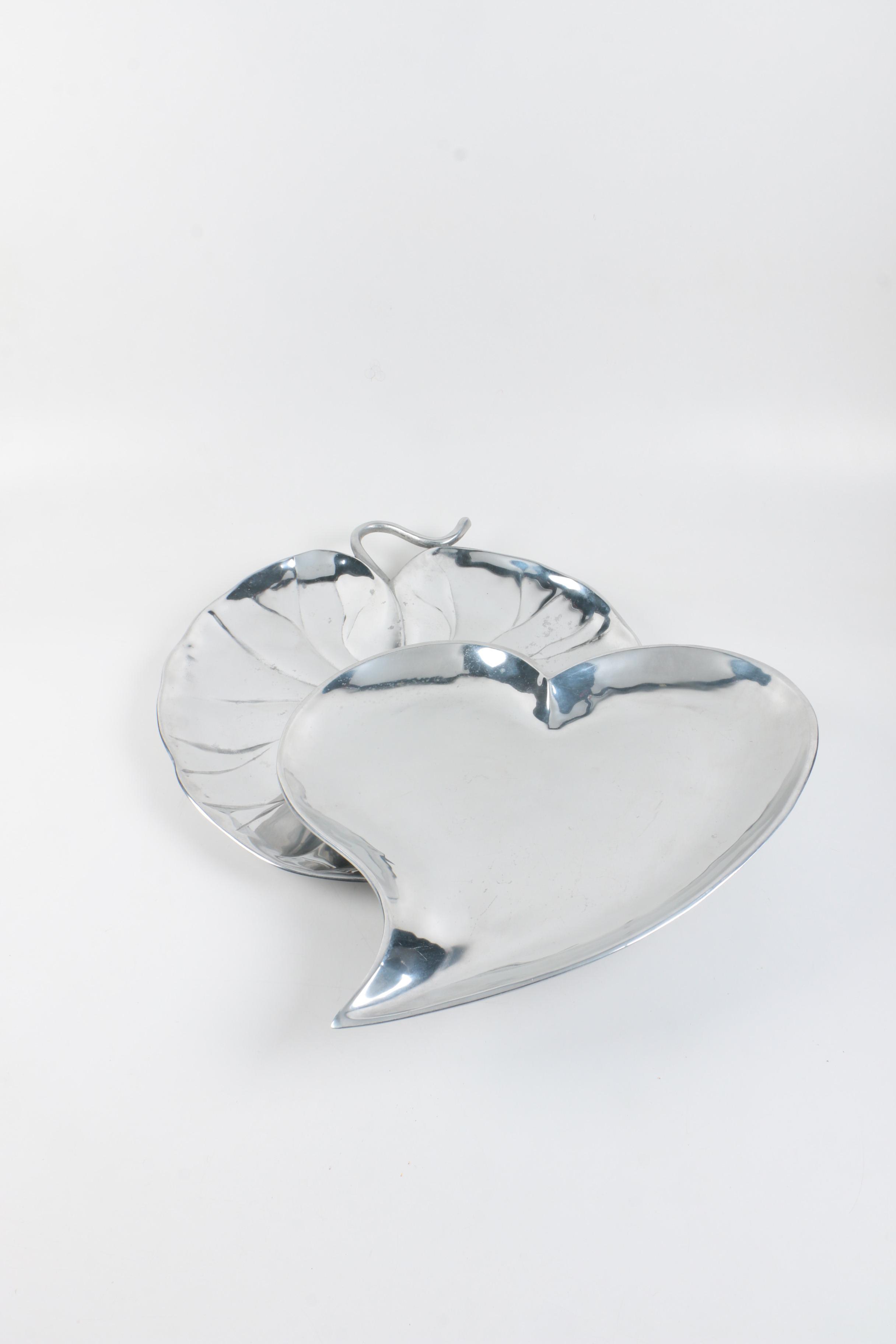 Mariposa Silver Gilt Metal Trays