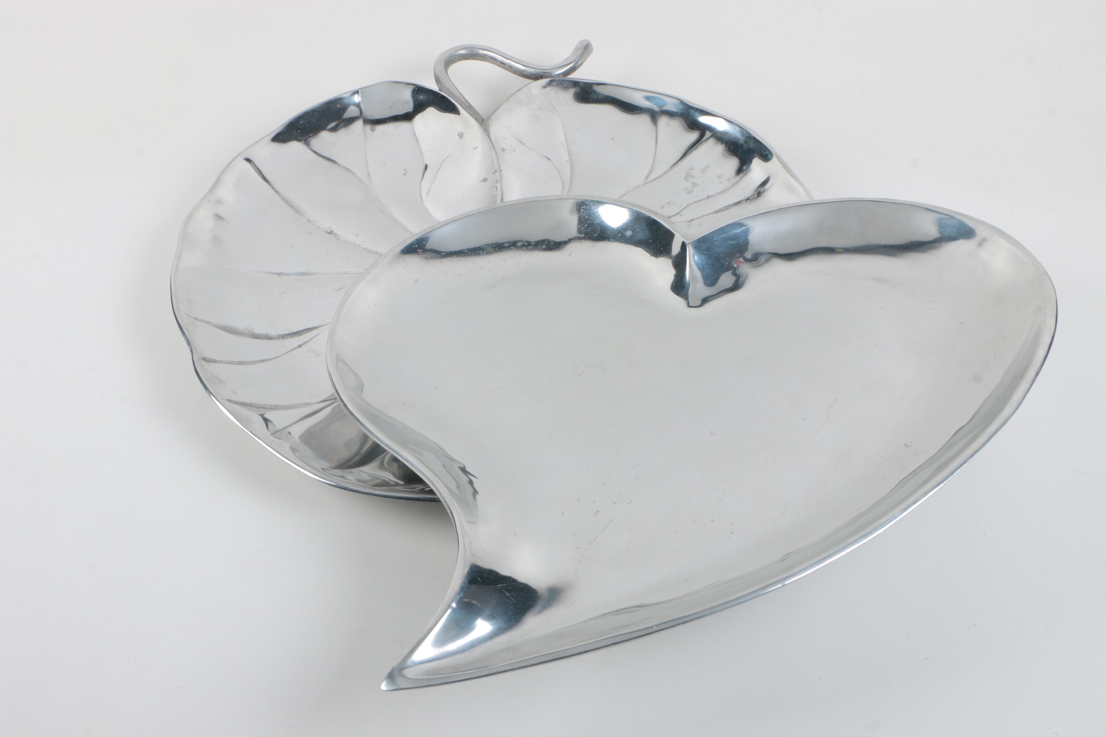 Mariposa Silver Gilt Metal Trays