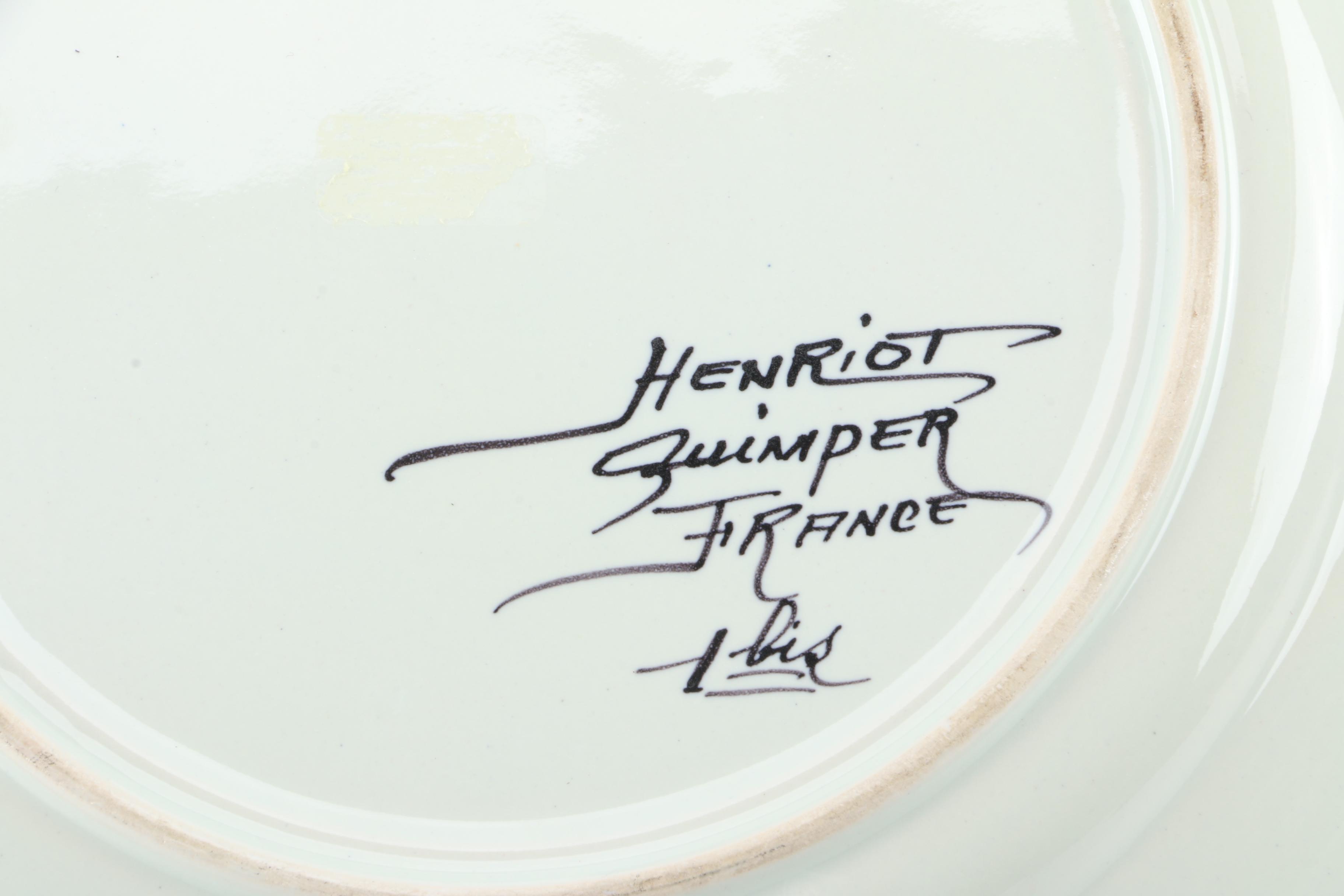 Henriot Quimper and Salins Faïence Plates