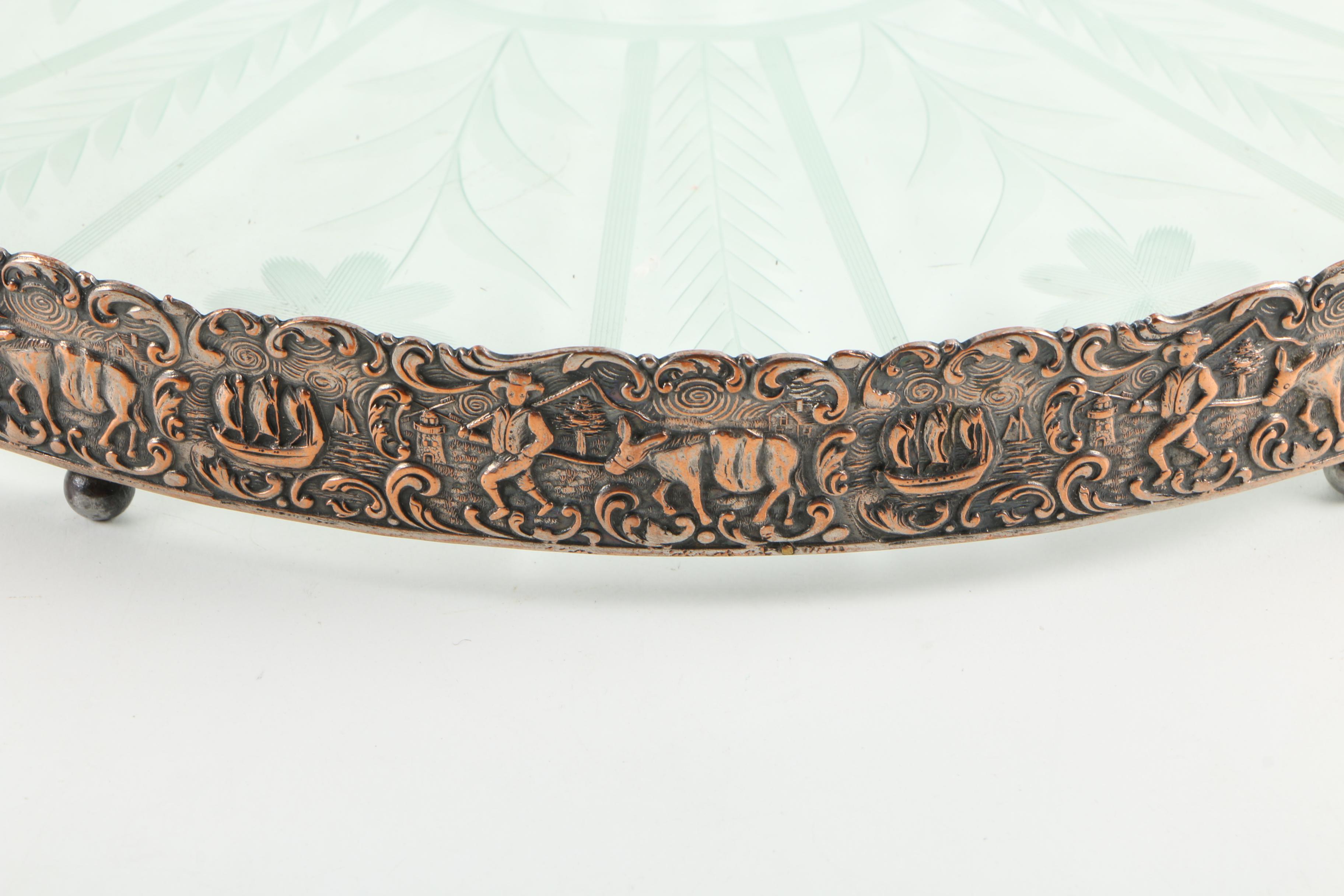 Glass Tray and Assorted Glass Décor