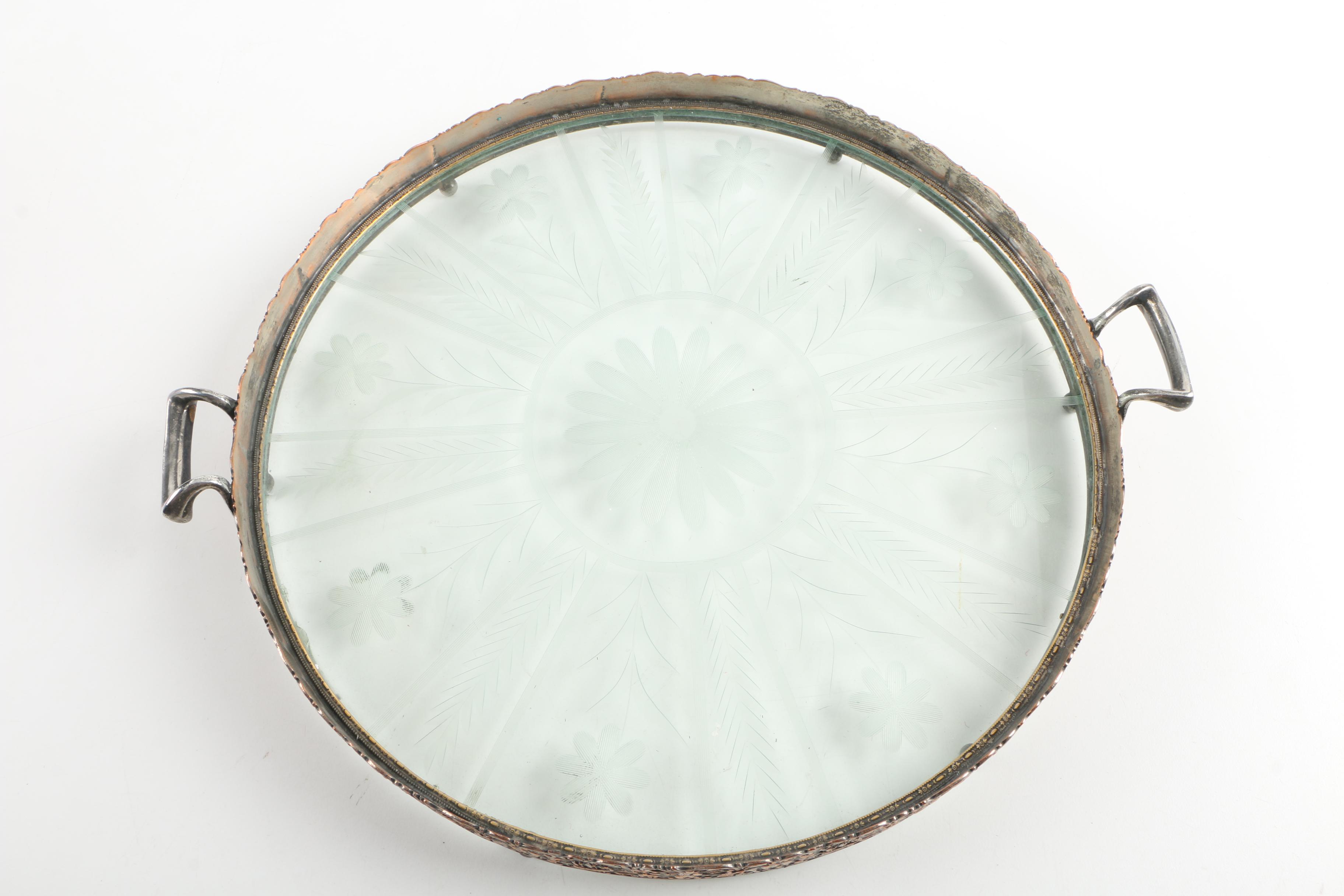 Glass Tray and Assorted Glass Décor