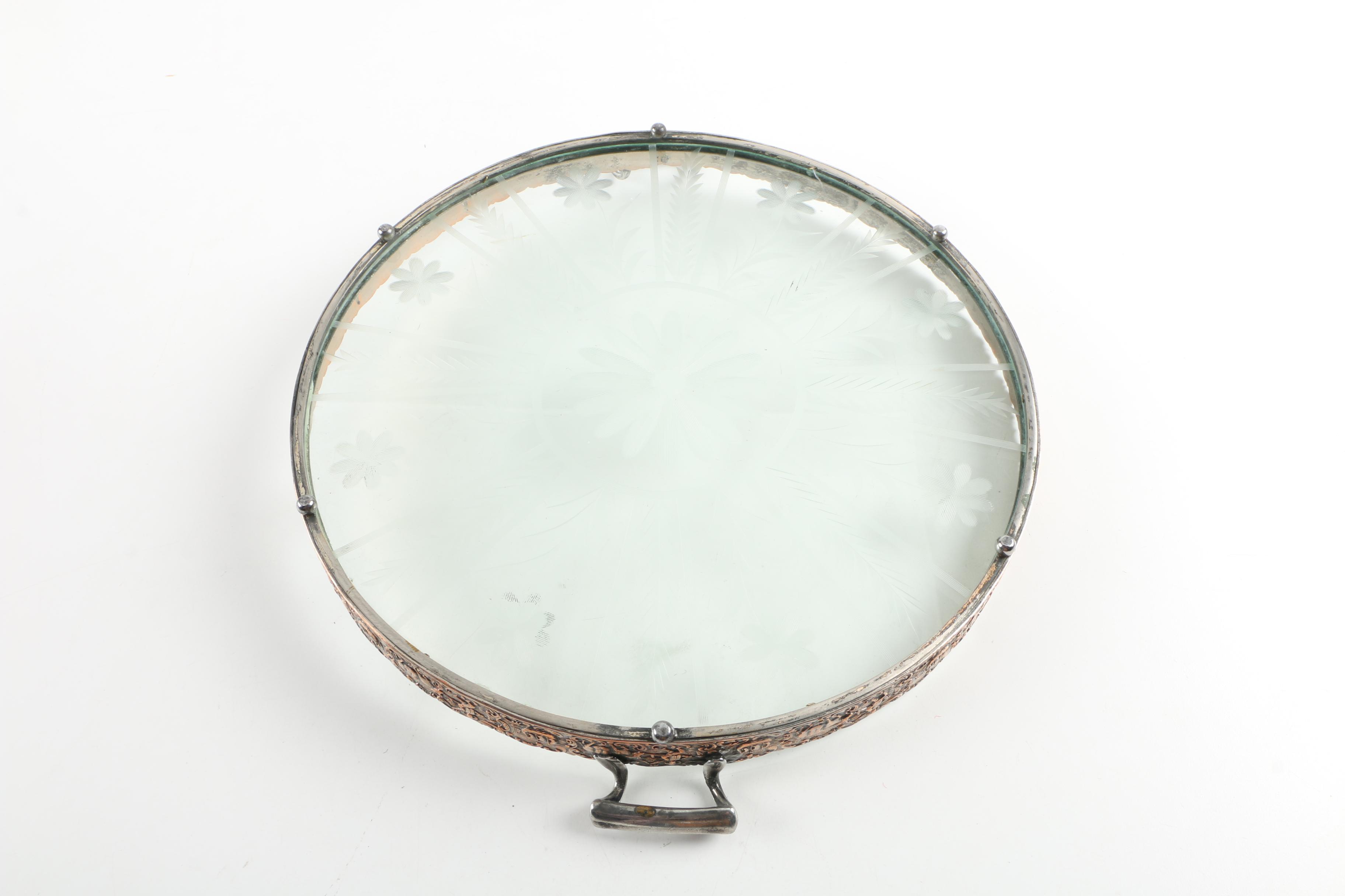 Glass Tray and Assorted Glass Décor