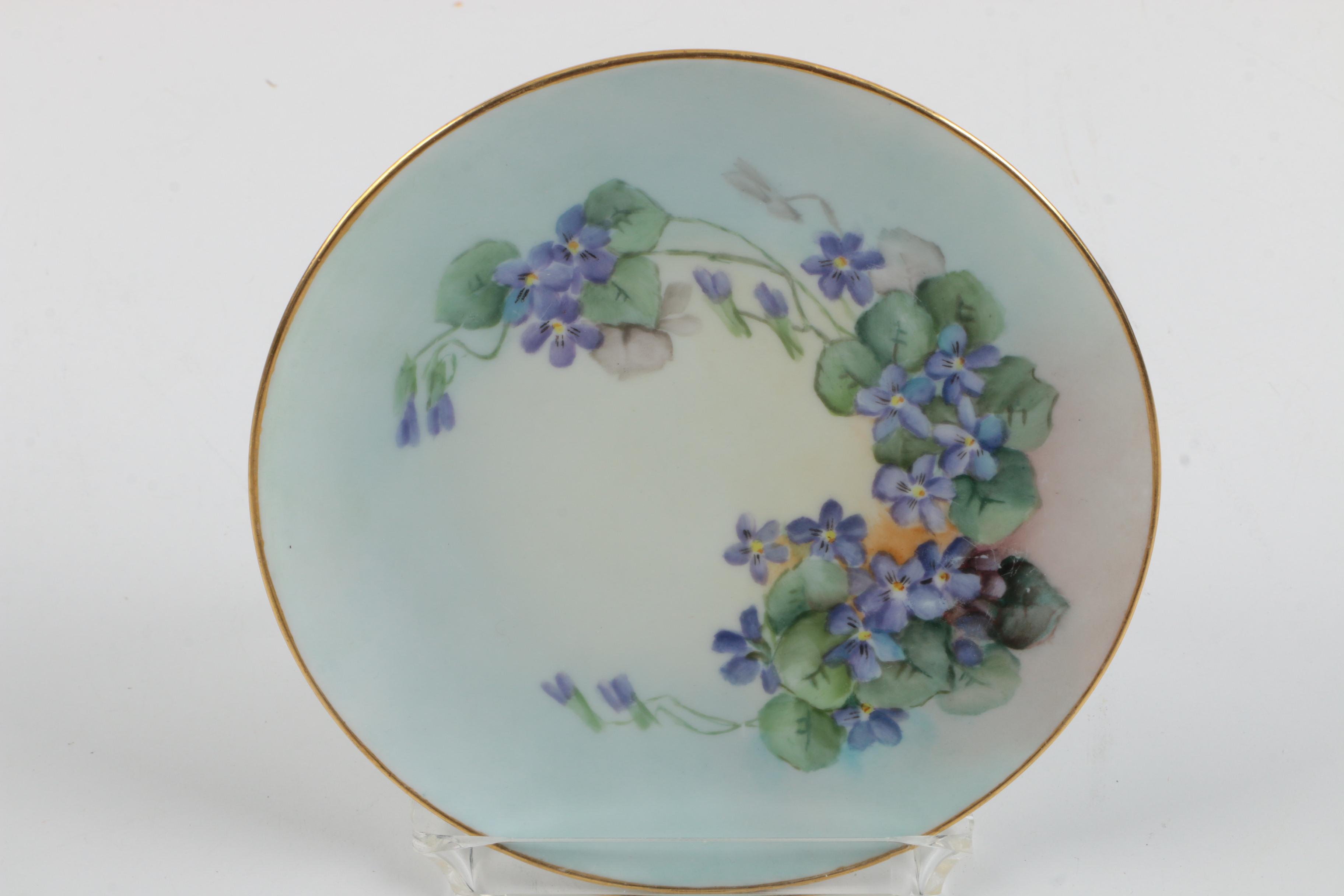 Nippon Nut Bowl Set and J & C Bavaria China Plates