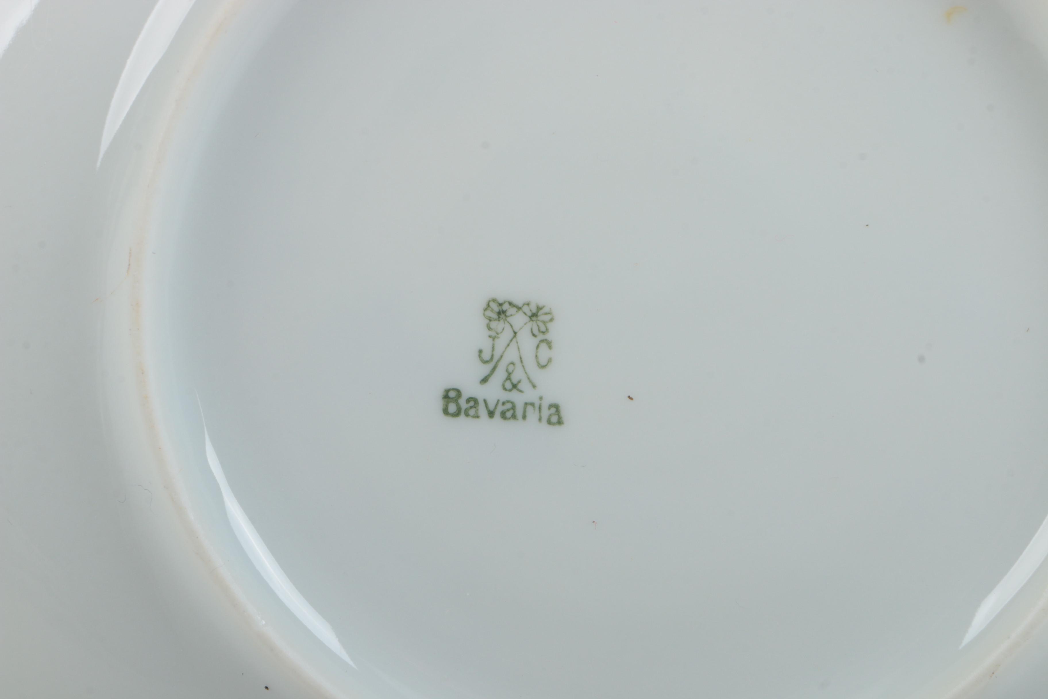 Nippon Nut Bowl Set and J & C Bavaria China Plates