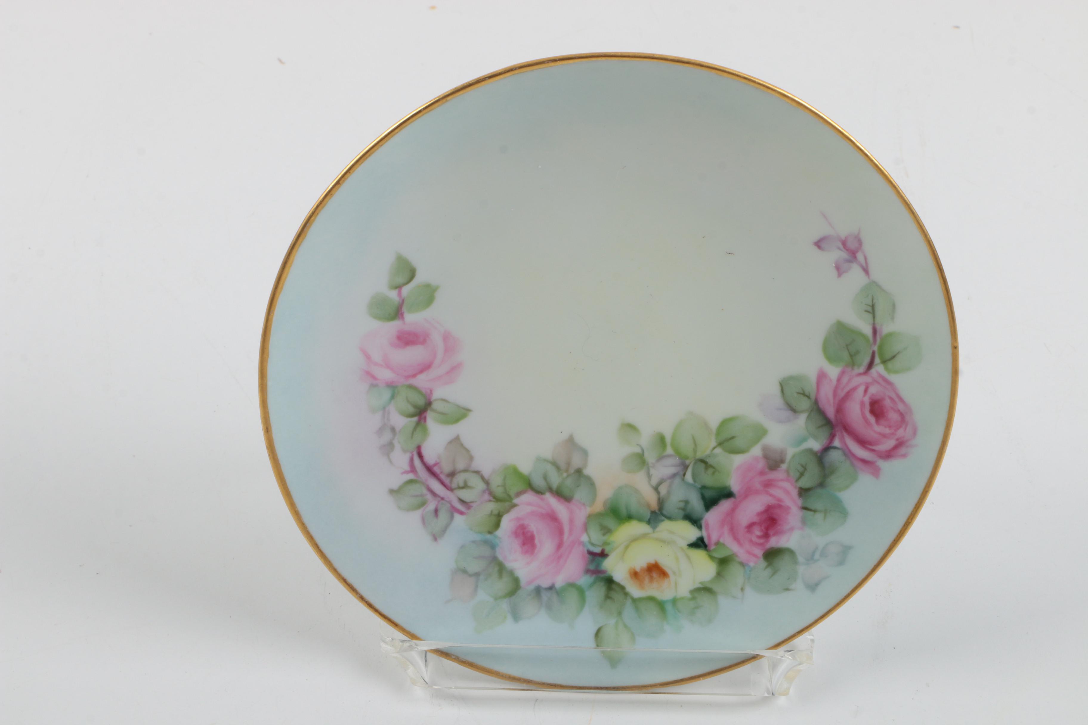 Nippon Nut Bowl Set and J & C Bavaria China Plates