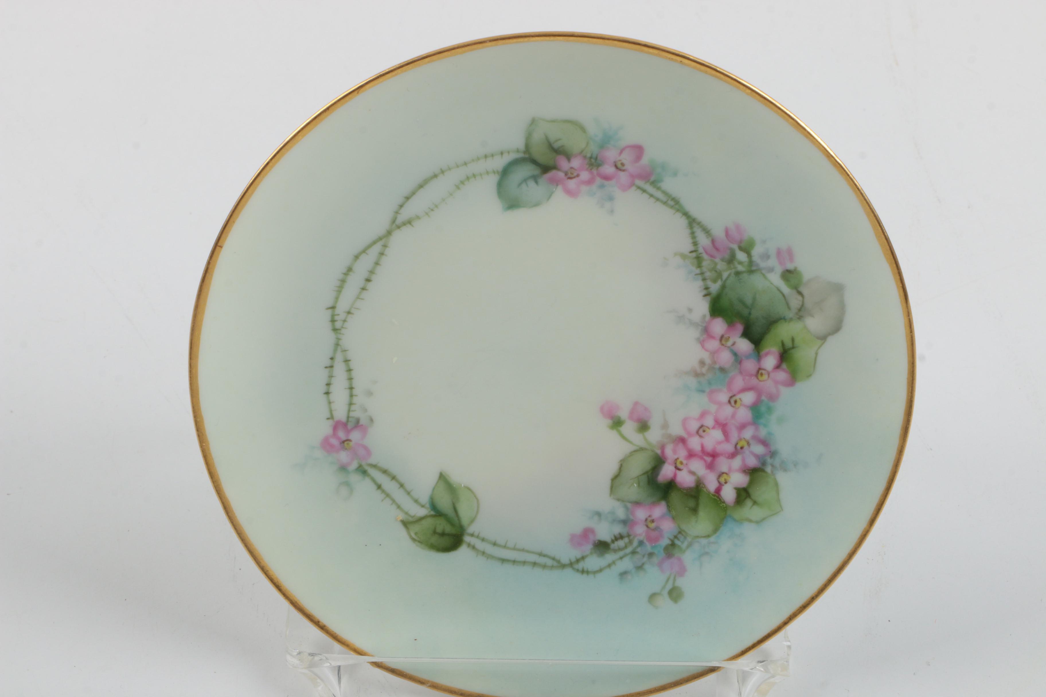 Nippon Nut Bowl Set and J & C Bavaria China Plates