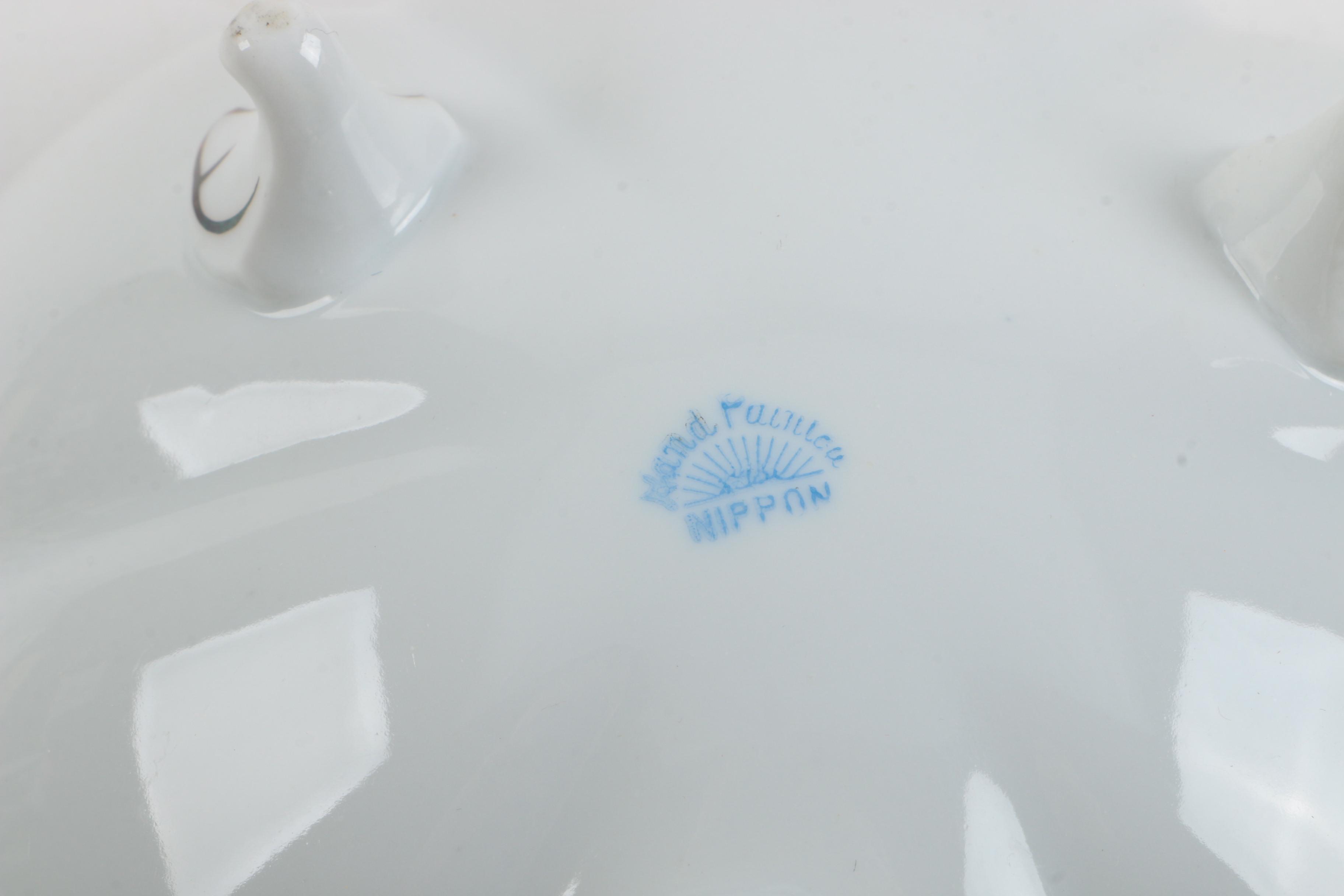 Nippon Nut Bowl Set and J & C Bavaria China Plates