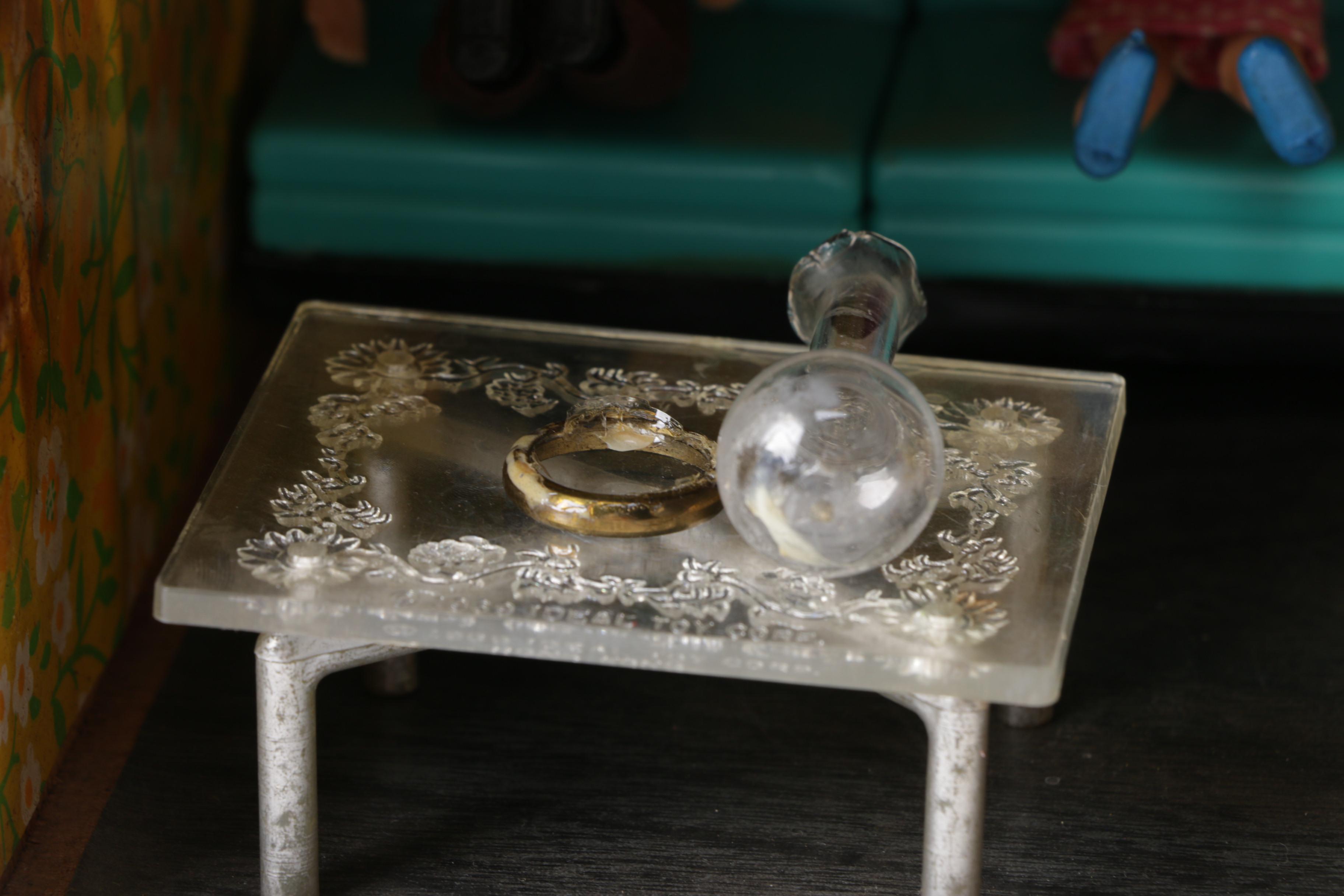 Wooden Dollhouse with Dolls and Accessories Including Lundby