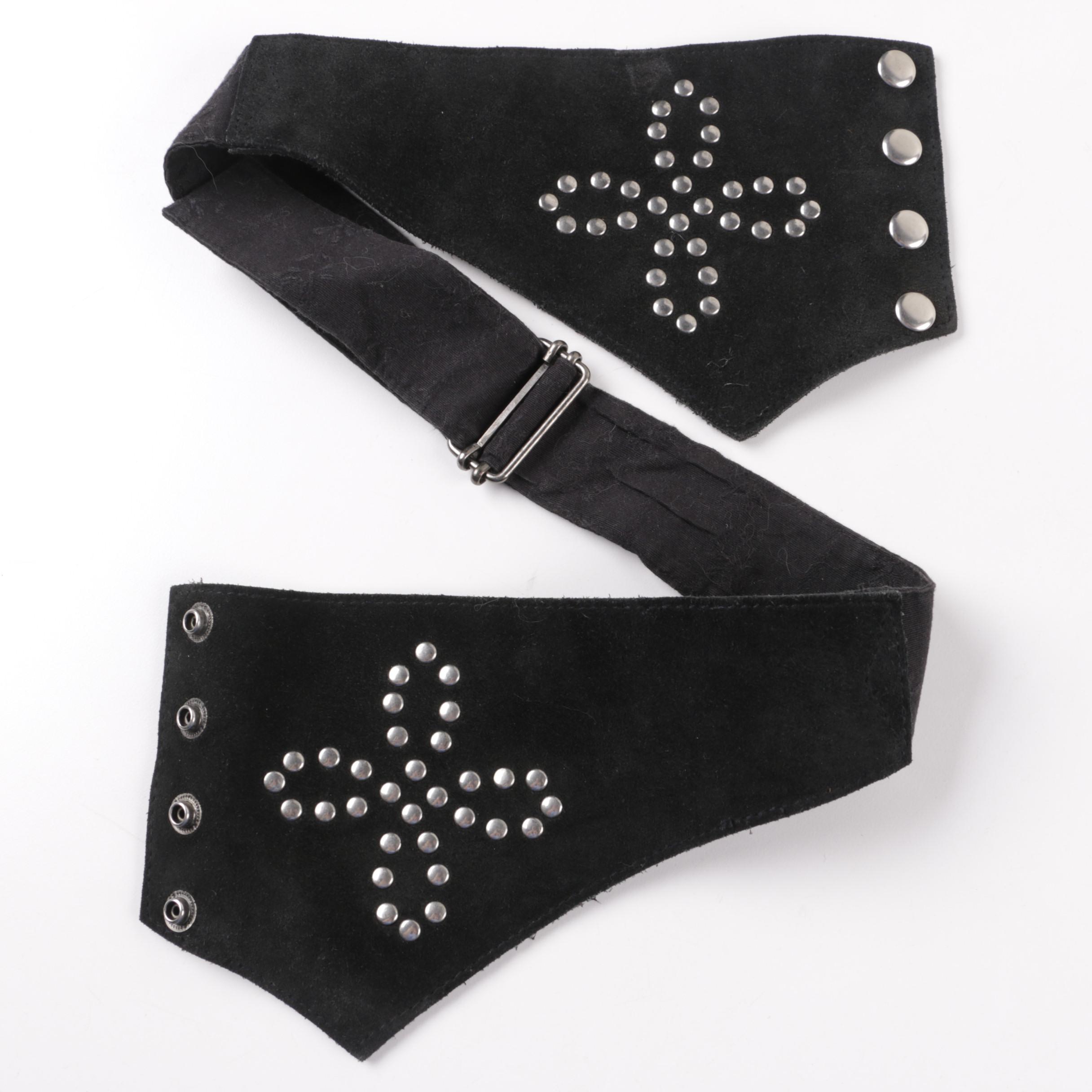 Women's Black Suede Belts