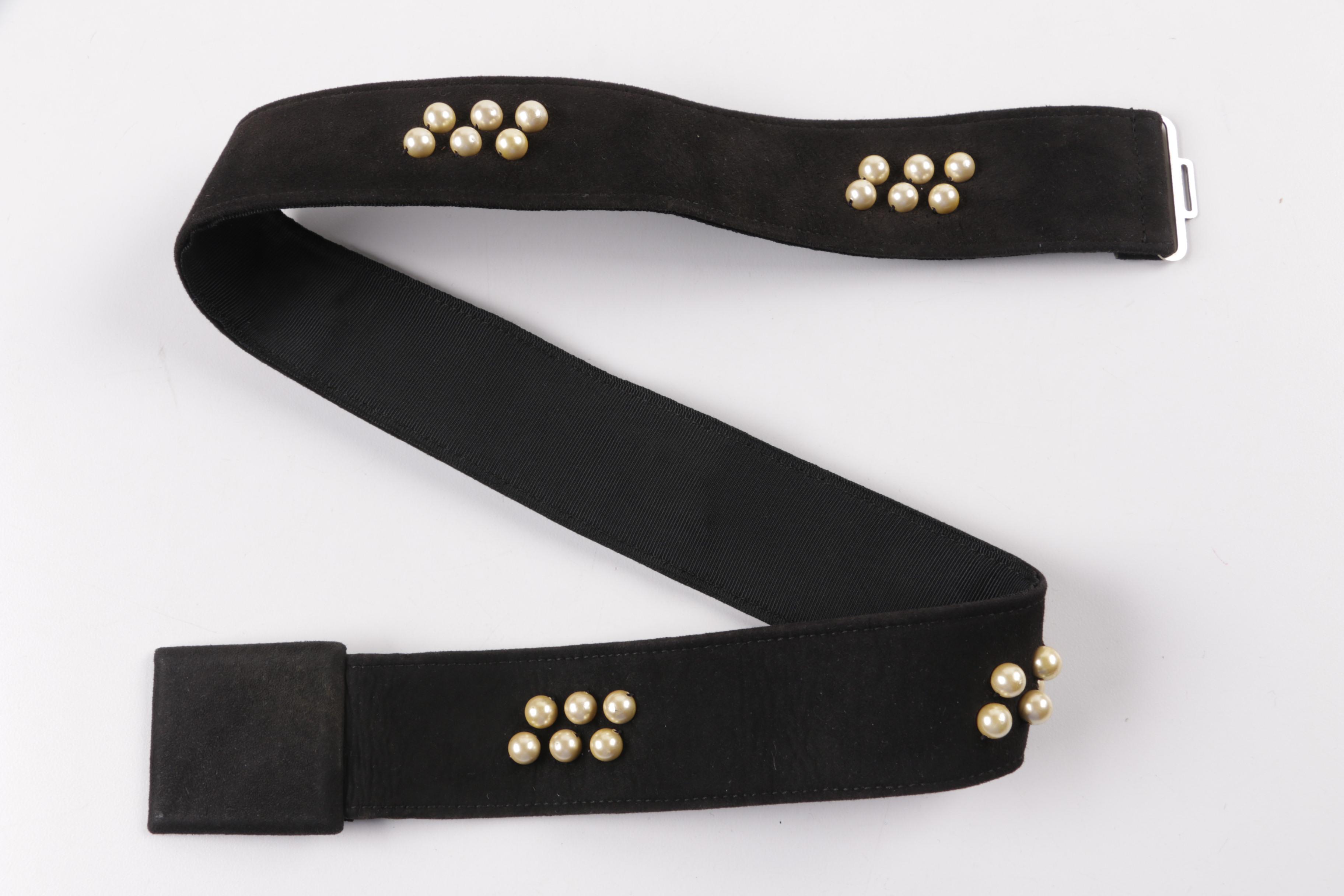Women's Black Suede Belts
