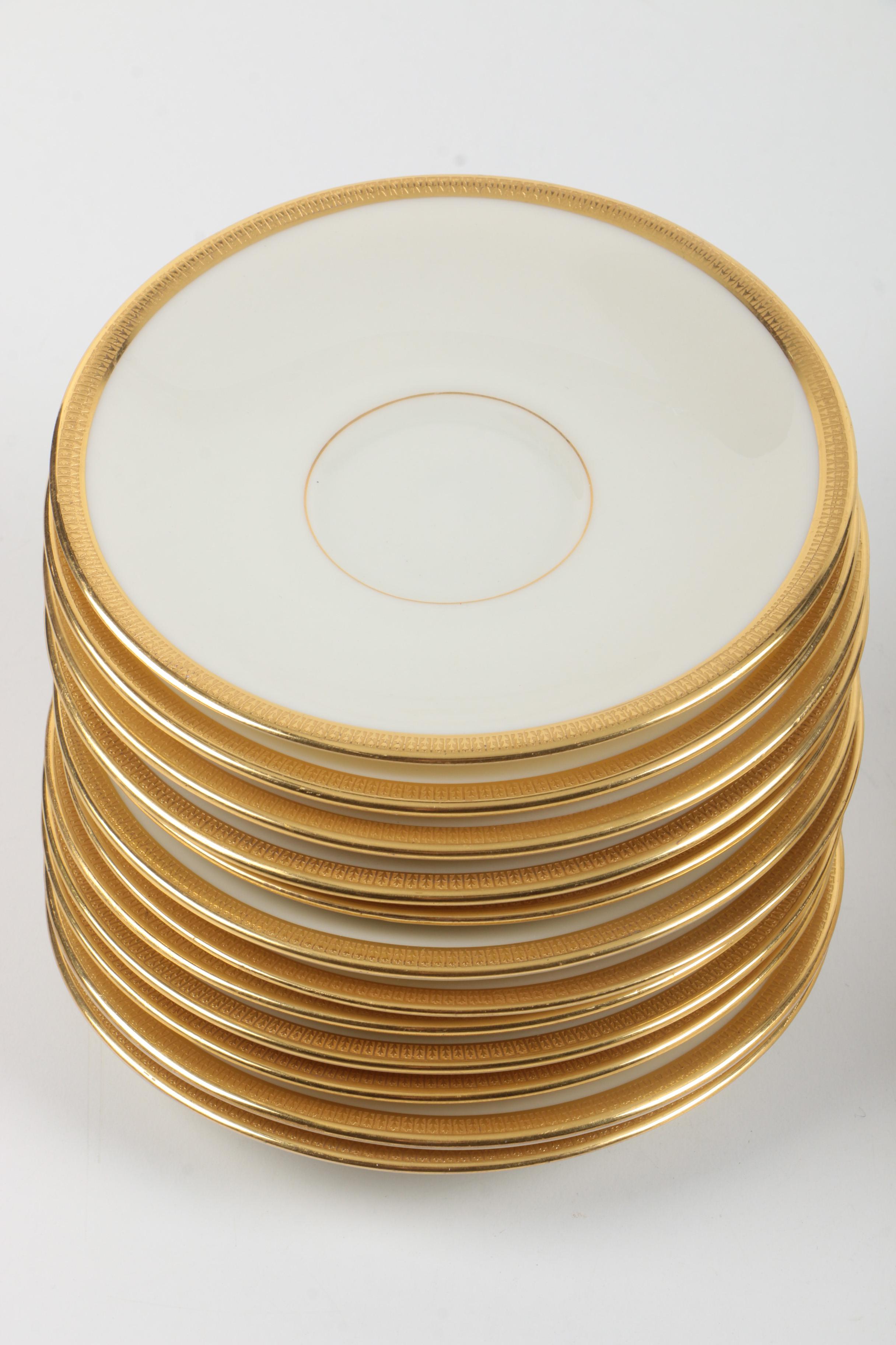 Lenox "Tuxedo" Porcelain Demitasse Cups and Saucers