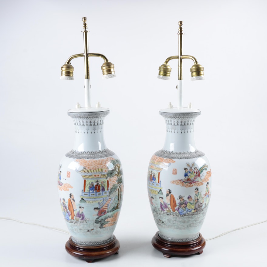 Chinese Ceramic Table Lamps